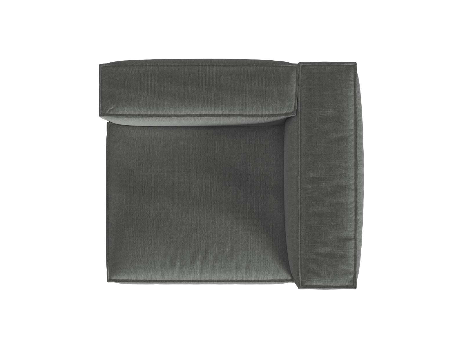 Nuria Modular Sofa rechts 1 Sitzer in Grey präsentiert im Onlineshop von KAQTU Design AG. Modulares Sofa ist von Micadoni
