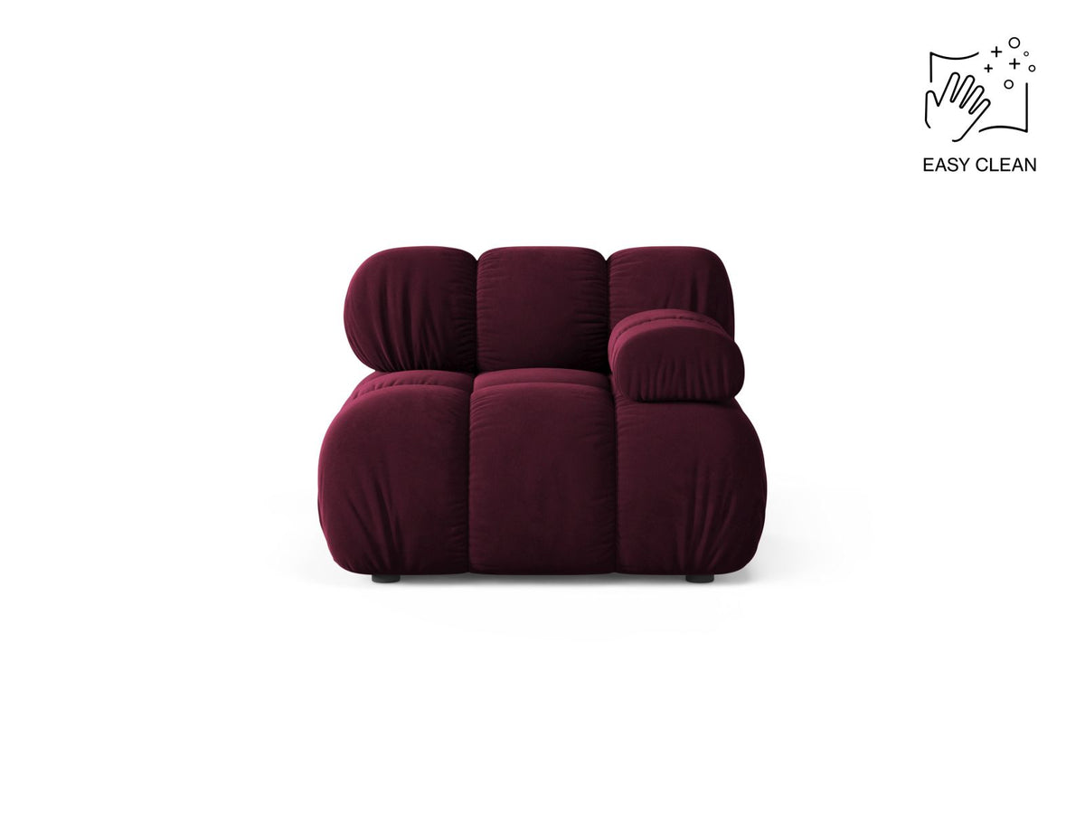 1-Sitzer Modul rechts Bellis in Burgundy-Venus präsentiert im Onlineshop von KAQTU Design AG. Modulares Sofa ist von Micadoni