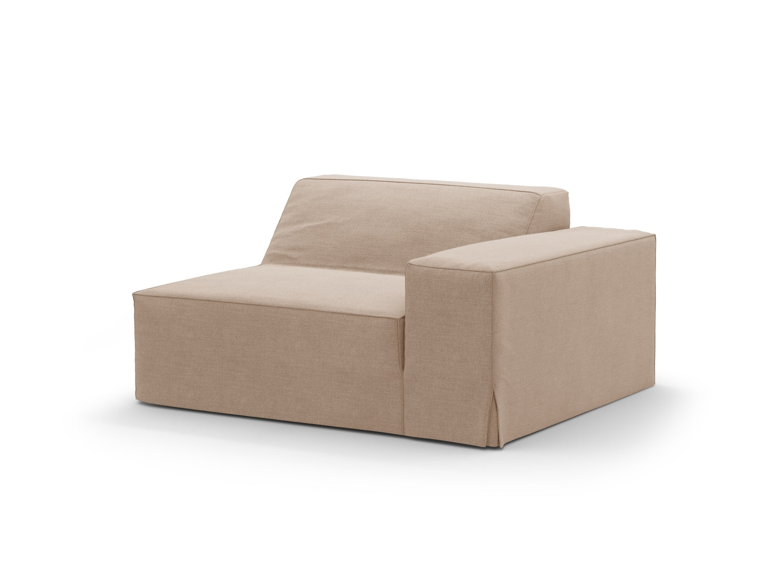 Jodie Modul rechts 1 Sitzer in Sand-LINS präsentiert im Onlineshop von KAQTU Design AG. Modulares Sofa ist von Micadoni