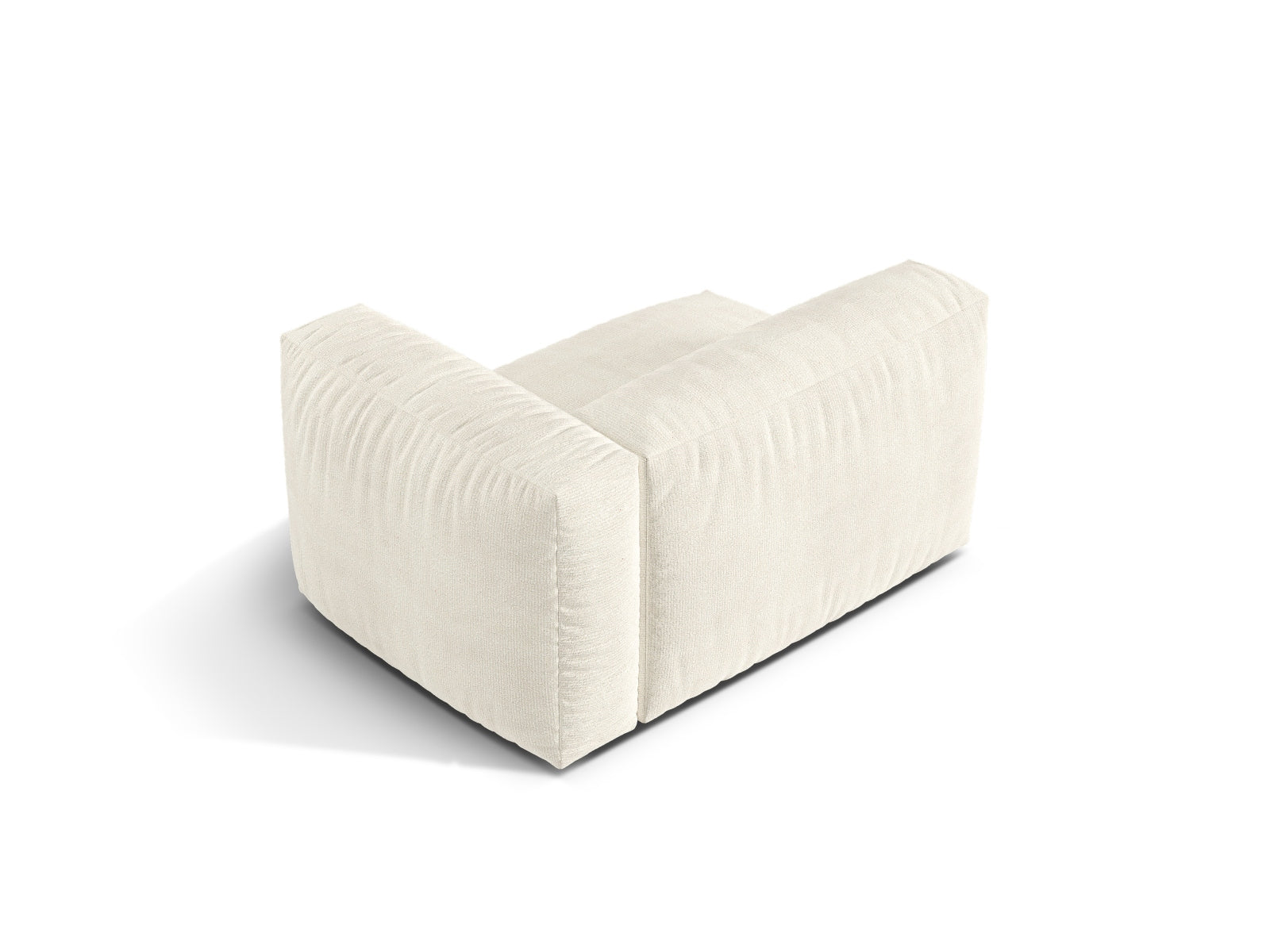 Elegantes 1-Sitzer Sofa Martina Wide rechts in sanftem Ivory-Monet, ideal für stilvolle Wohnräume und entspannte Auszeiten.