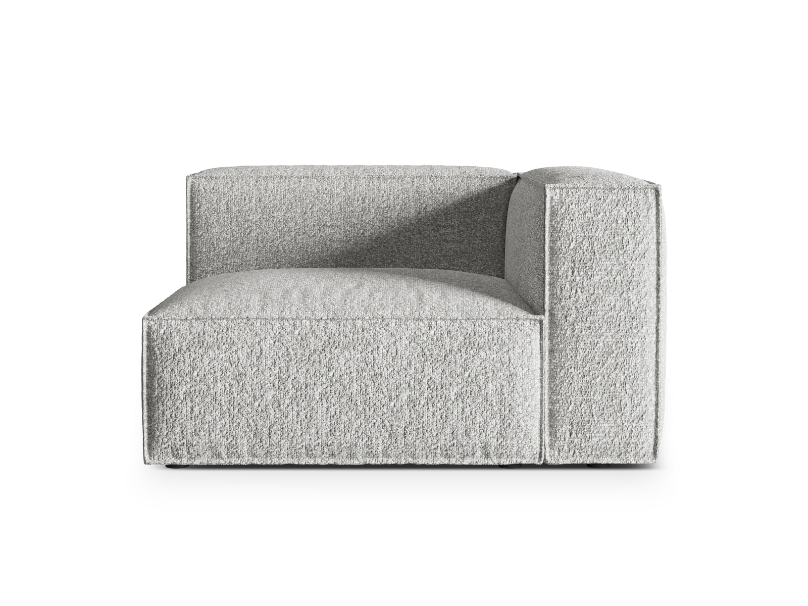 Nuria Boucle rechts Modular Sofa 1 Sitzer in Silver-Monet präsentiert im Onlineshop von KAQTU Design AG. Modulares Sofa ist von Micadoni