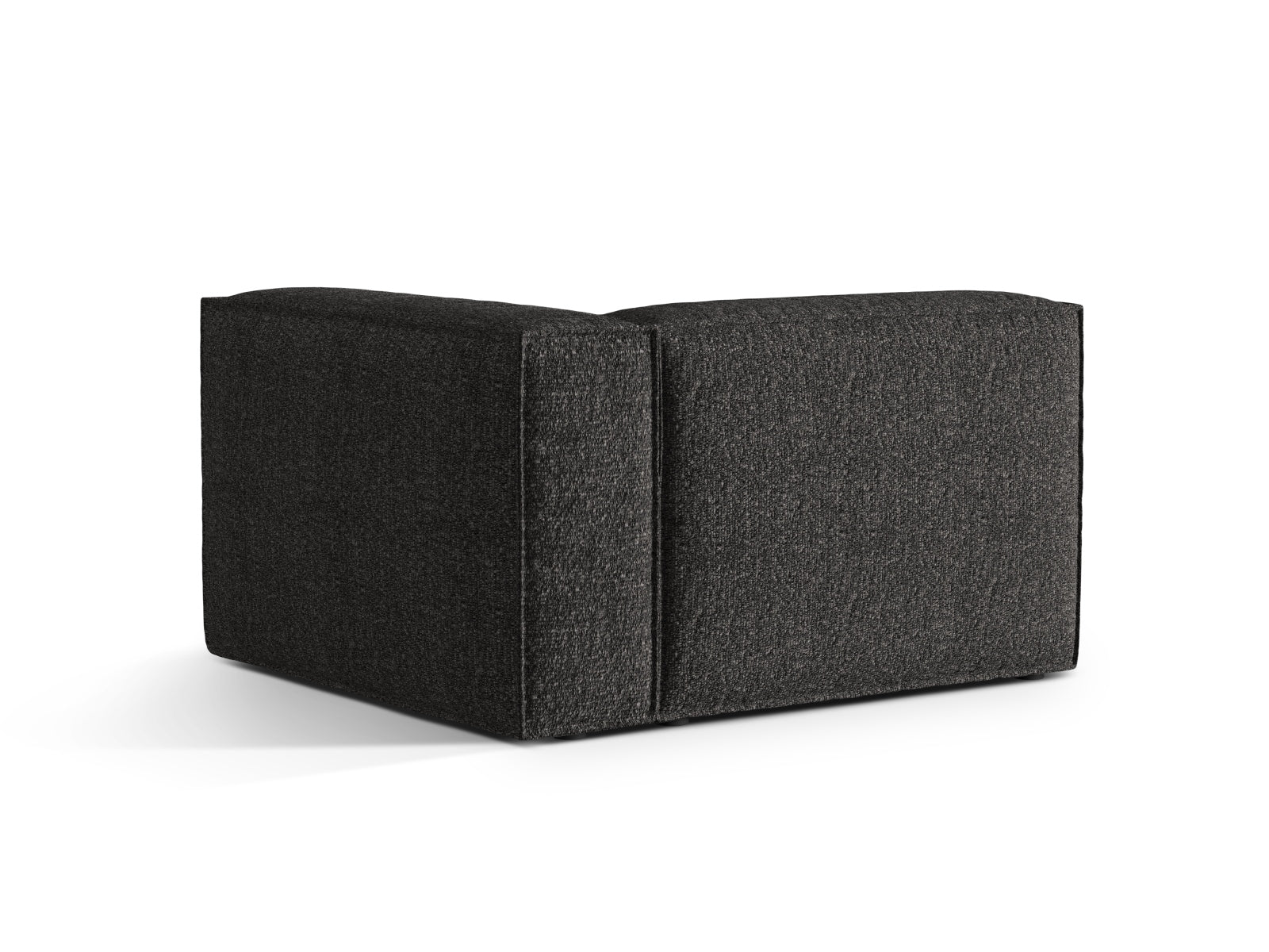 Elegantes Nuria Boucle 1-Sitzer Sofa in Anthrazit, ideal für moderne Wohnräume, präsentiert von Micadoni im KAQTU Onlineshop.