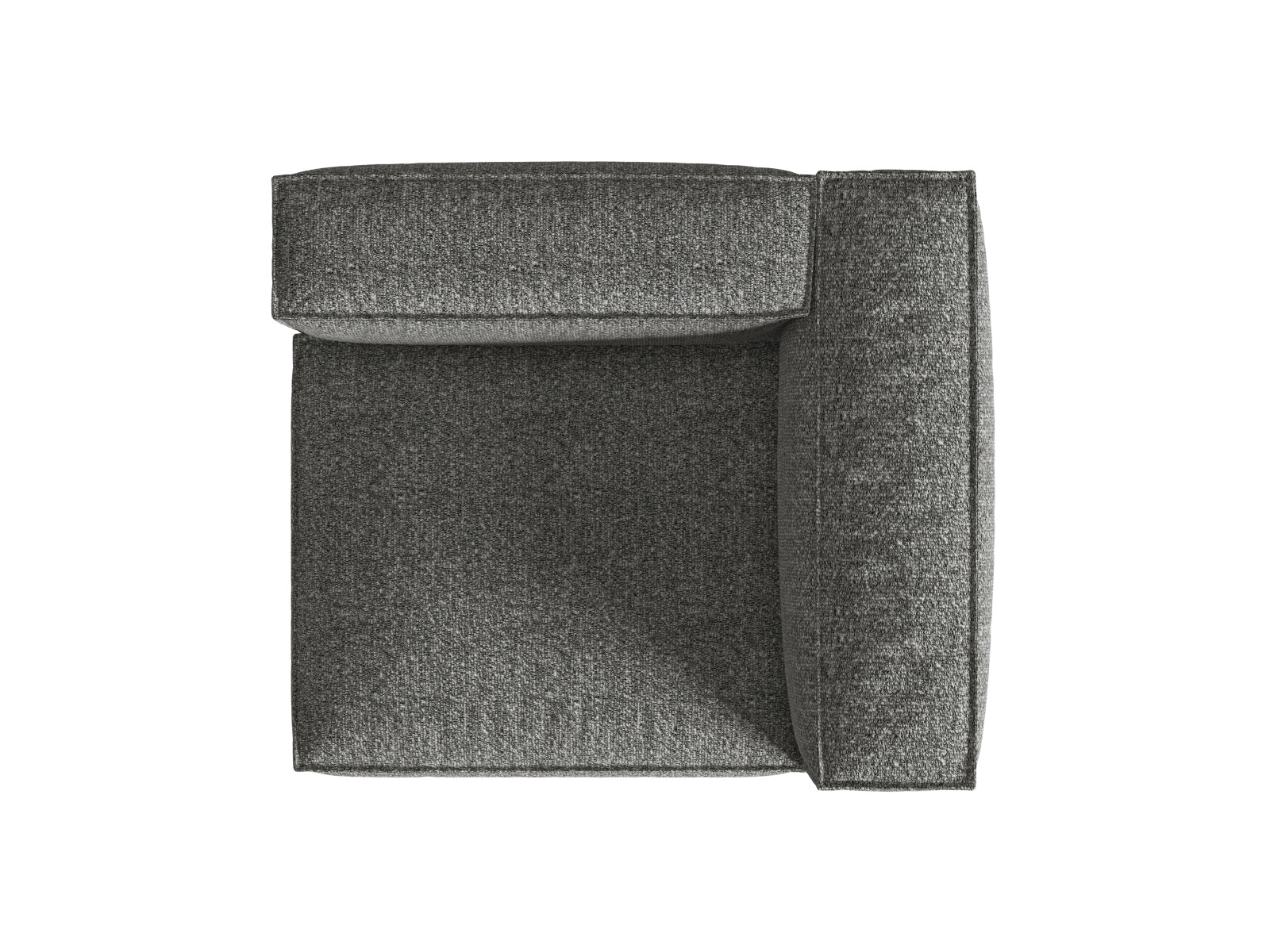 Stylisches Nuria Boucle 1-Sitzer Sofa in Graphit, perfekt für zeitgemäße Einrichtungskonzepte, erhältlich bei Micadoni.