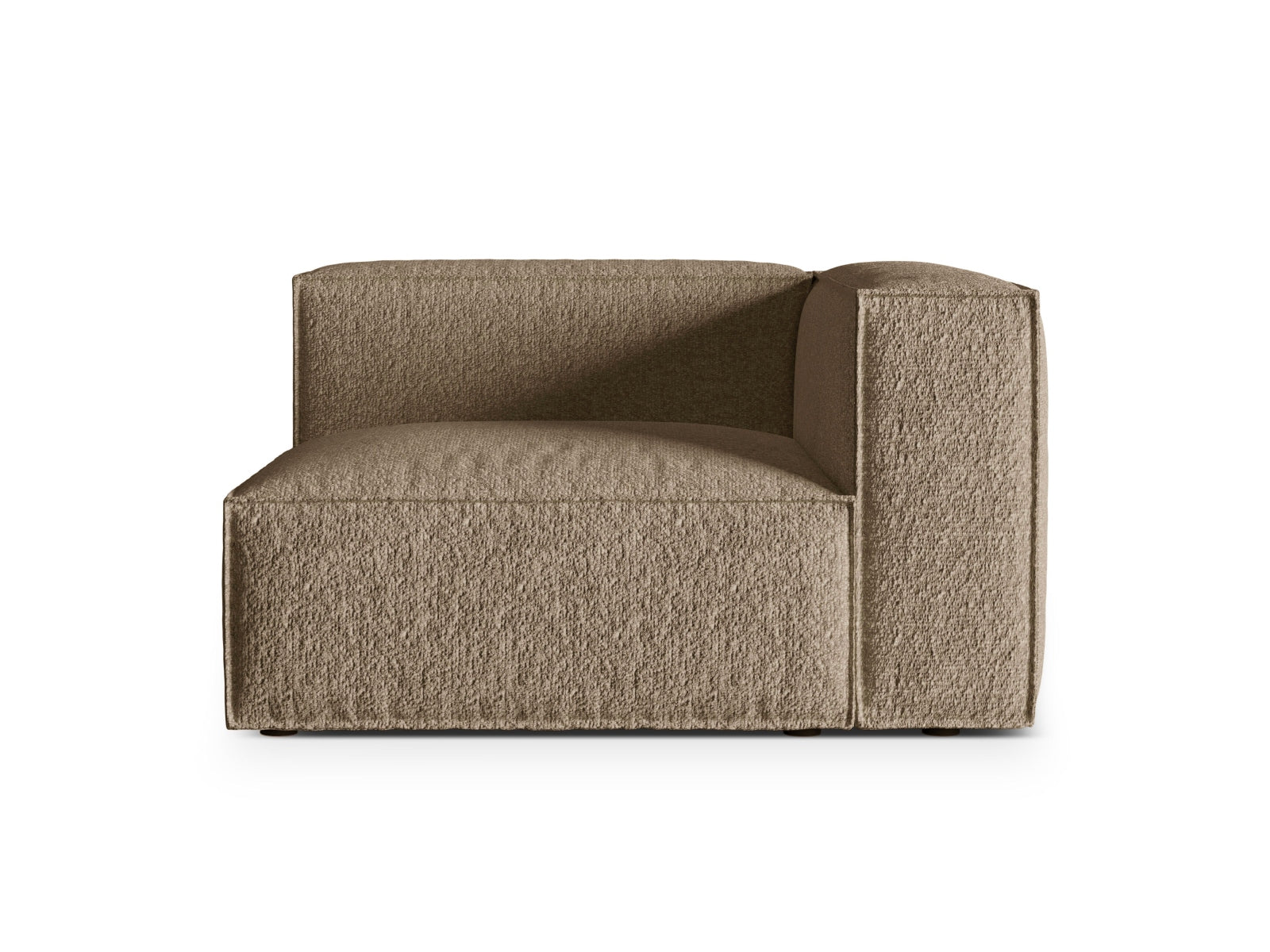 Nuria Boucle rechts Modular Sofa 1 Sitzer in Cappuccino-Monet präsentiert im Onlineshop von KAQTU Design AG. Modulares Sofa ist von Micadoni
