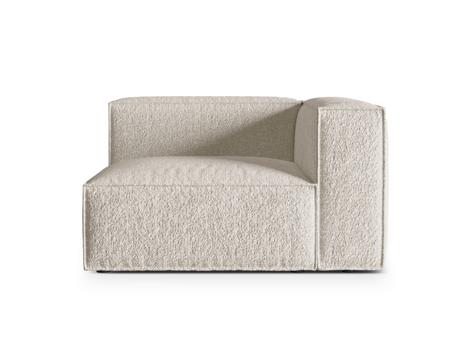 Nuria Boucle rechts Modular Sofa 1 Sitzer in Beige präsentiert im Onlineshop von KAQTU Design AG.  ist von Micadoni