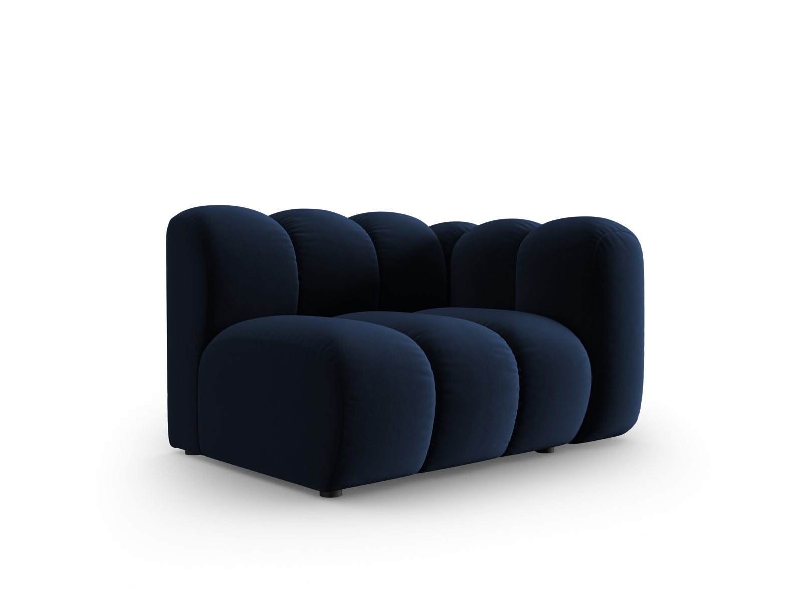 Lupine Velour Modul rechts 1 Sitzer in Royal Blue präsentiert im Onlineshop von KAQTU Design AG. Modulares Sofa ist von Micadoni