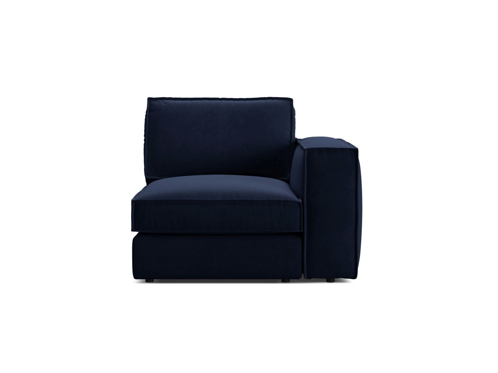 Elegantes 1-Sitzer Modul rechts Pola in Royal Blue, ideal für individuelle Sofa-Arrangements und zeitgemäße Einrichtung.