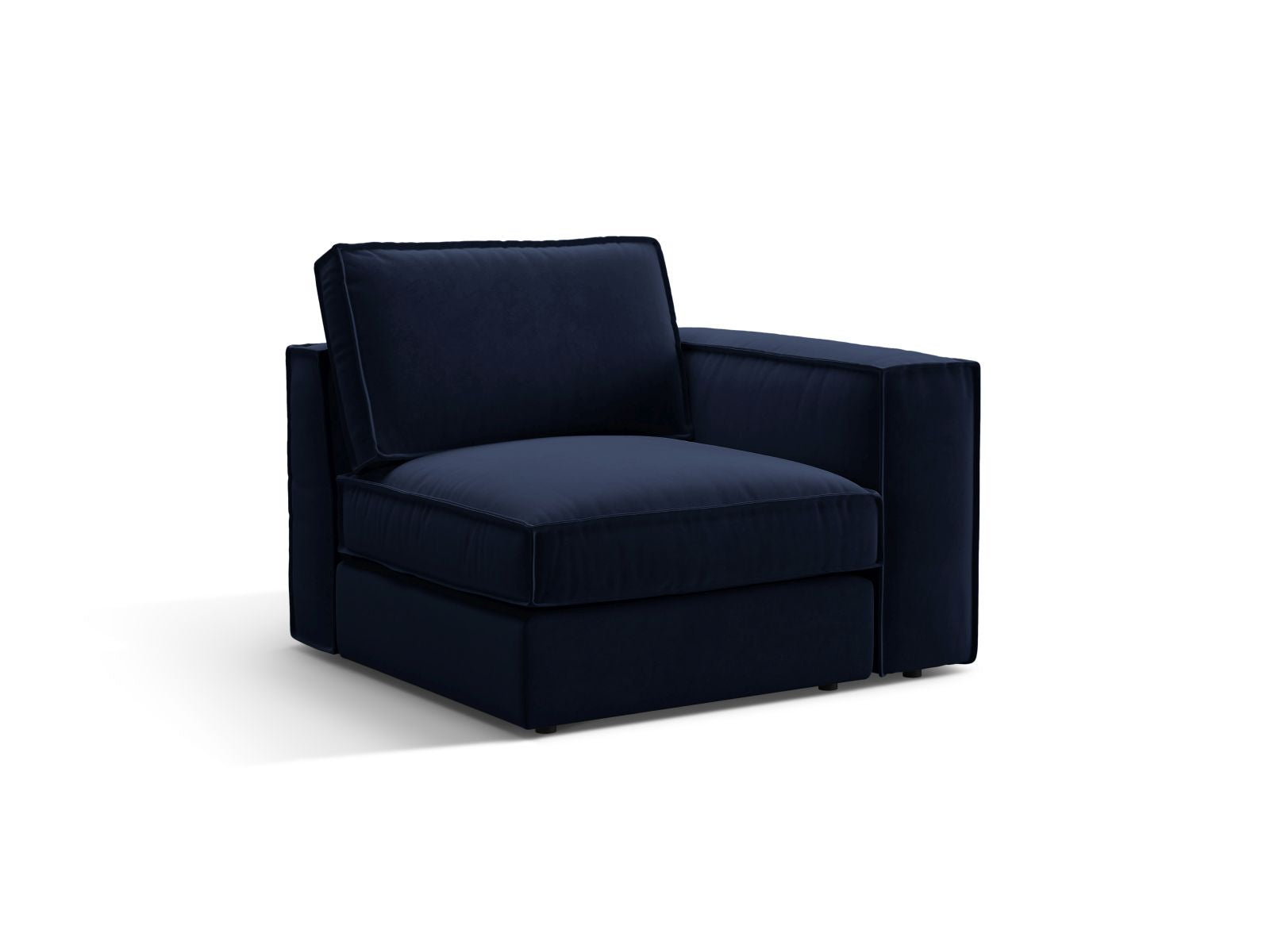 Stylisches 1-Sitzer Modul rechts Pola in Royal Blue, perfekt für kreative Sofa-Kombinationen und modernes Wohndesign.
