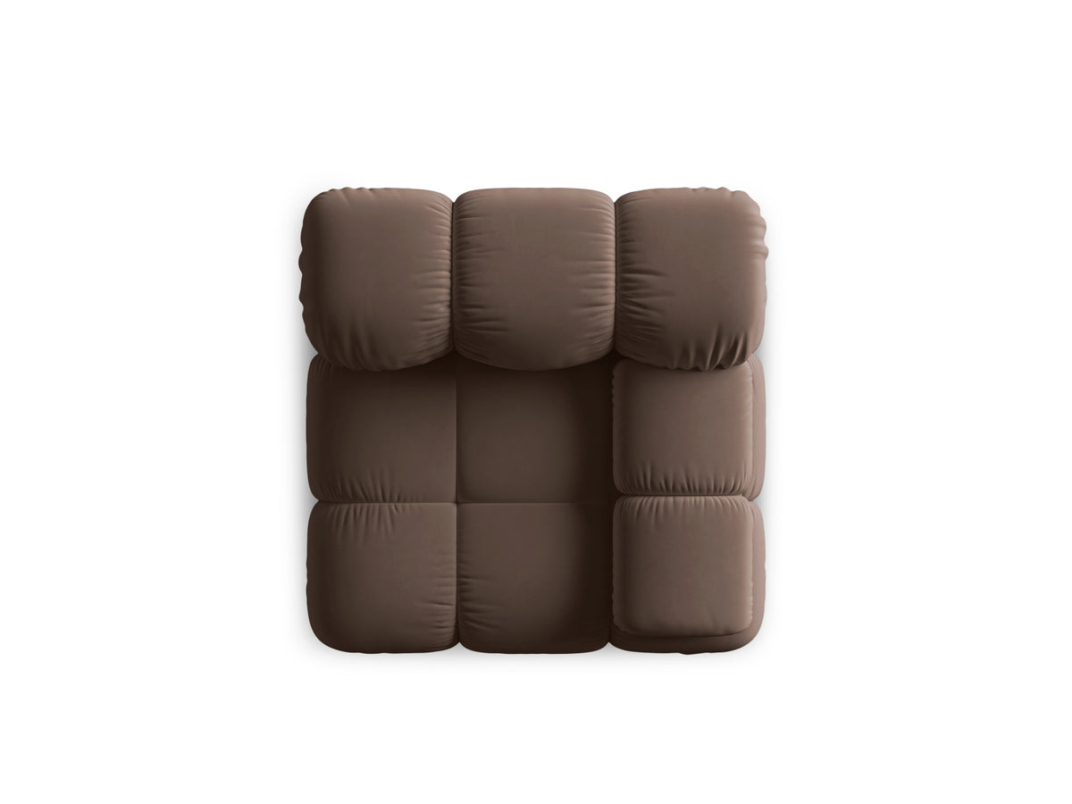 Bellis Velour Modul rechts 1 Sitzer in Dark Brown-Bluvel präsentiert im Onlineshop von KAQTU Design AG. Modulares Sofa ist von Micadoni