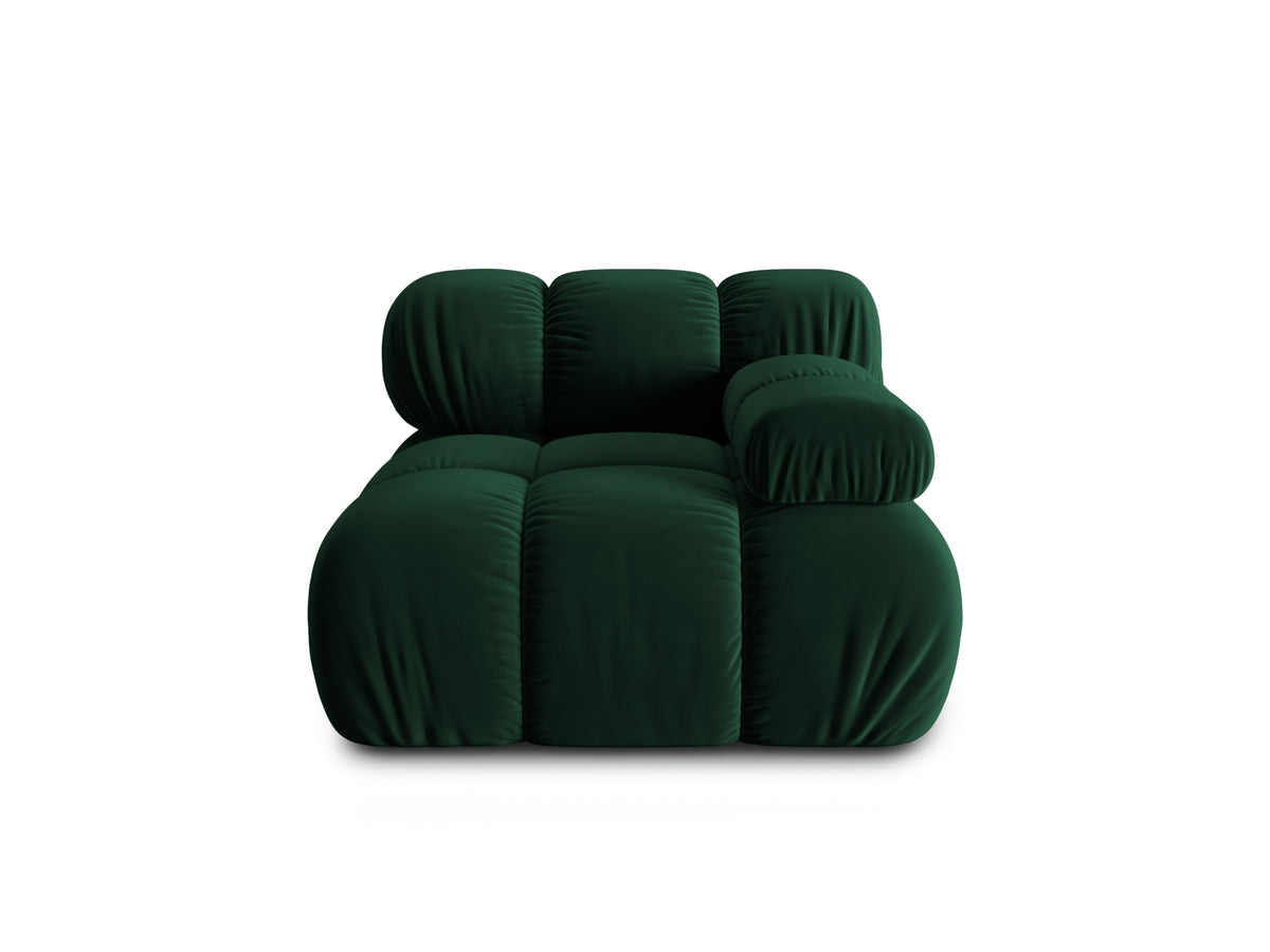 Bellis Velour Modul rechts 1 Sitzer in Bottle Green-Bluvel präsentiert im Onlineshop von KAQTU Design AG. Modulares Sofa ist von Micadoni
