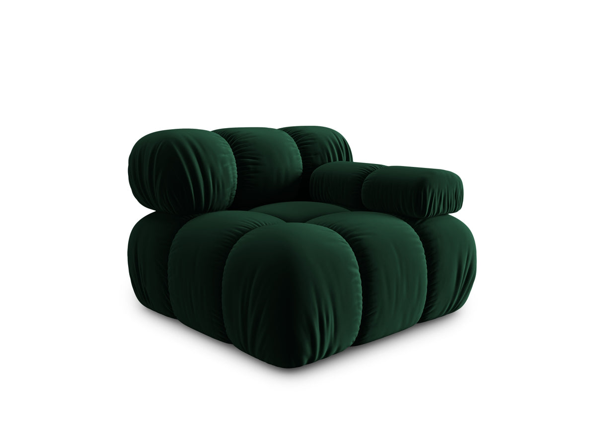 Bellis Velour Modul rechts 1 Sitzer in Bottle Green-Bluvel präsentiert im Onlineshop von KAQTU Design AG. Modulares Sofa ist von Micadoni