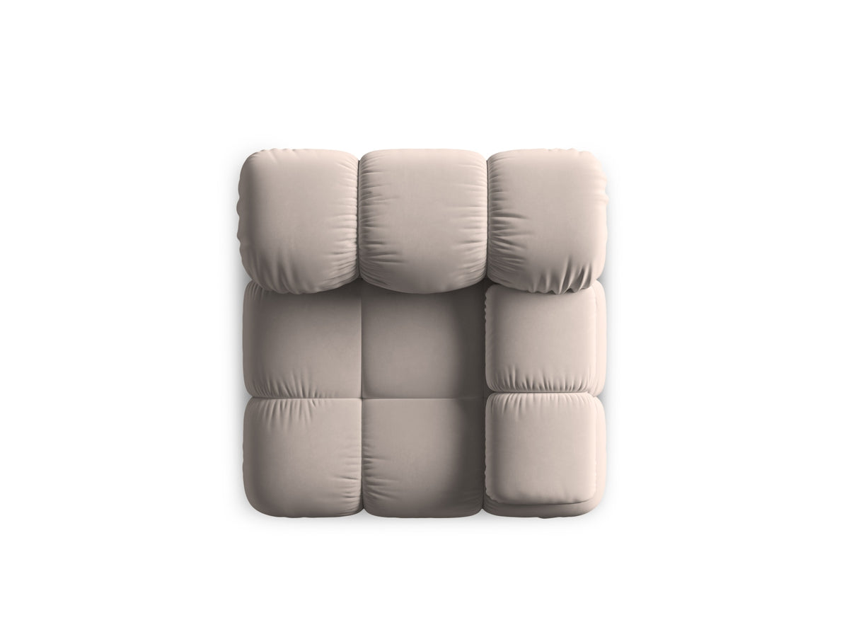 Bellis Velour Modul rechts 1 Sitzer in Cappuccino-Bluvel präsentiert im Onlineshop von KAQTU Design AG. Modulares Sofa ist von Micadoni