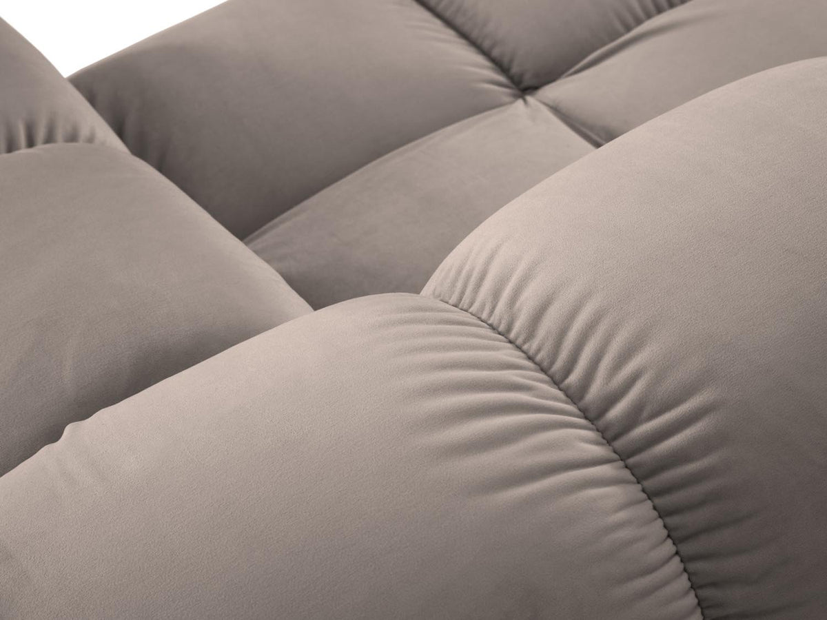 Bellis Velour Modul rechts 1 Sitzer in Cappuccino-Bluvel präsentiert im Onlineshop von KAQTU Design AG. Modulares Sofa ist von Micadoni