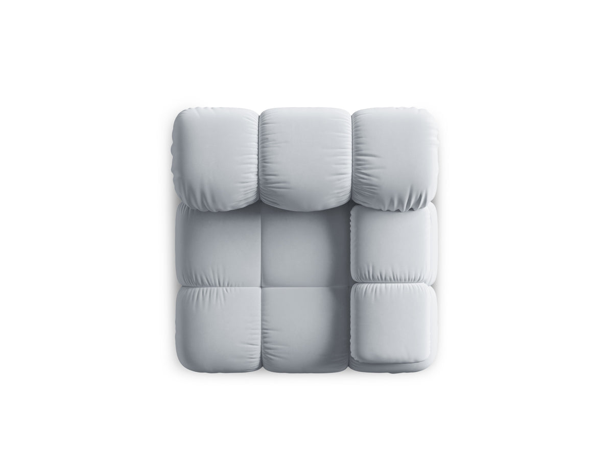 Bellis Velour Modul rechts 1 Sitzer in Light Blue-Bluvel präsentiert im Onlineshop von KAQTU Design AG. Modulares Sofa ist von Micadoni