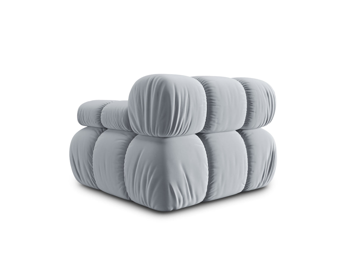 Bellis Velour Modul rechts 1 Sitzer in Light Blue-Bluvel präsentiert im Onlineshop von KAQTU Design AG. Modulares Sofa ist von Micadoni