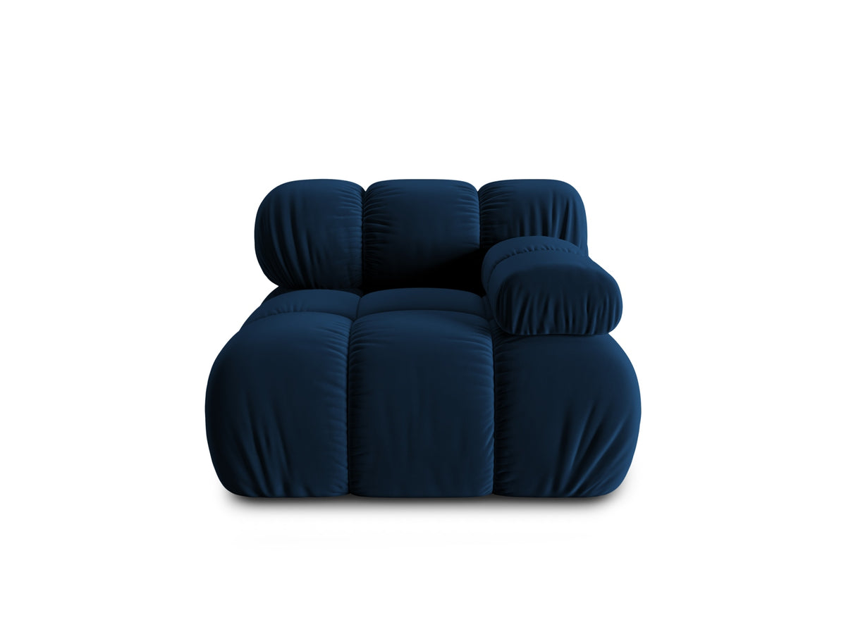 Bellis Velour Modul rechts 1 Sitzer in Royal Blue-Bluvel präsentiert im Onlineshop von KAQTU Design AG. Modulares Sofa ist von Micadoni