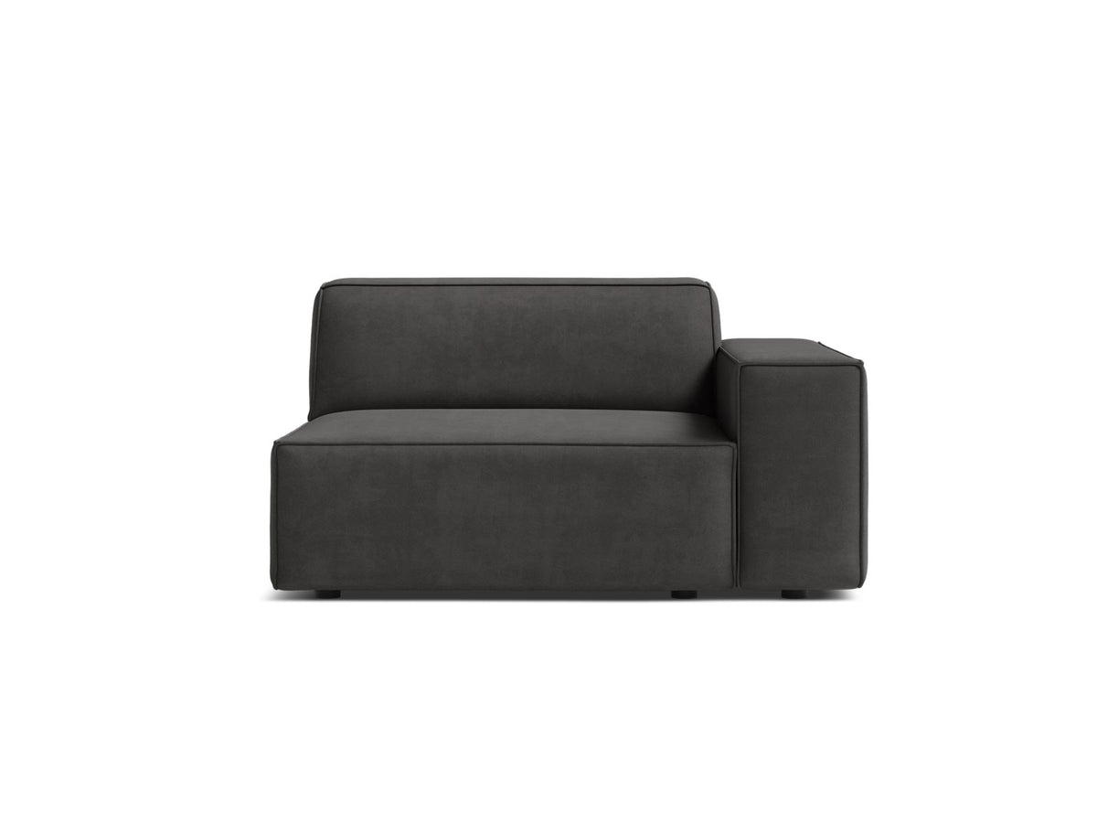 1-Sitzer Modul Rechts Jodie in Grey-Bluvel präsentiert im Onlineshop von KAQTU Design AG. Modulares Sofa ist von Micadoni