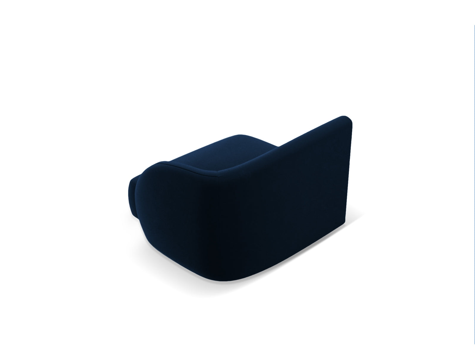 Stylisches Miley Velour Modul rechts 1 Sitzer in Royal Blue, perfekt für moderne Interieurs und flexible Raumgestaltungen.