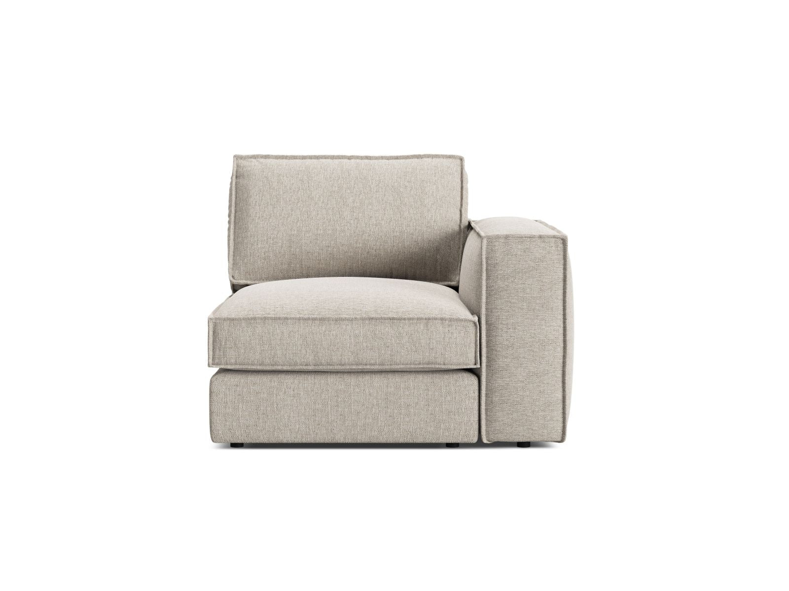 Elegantes 1-Sitzer Modul rechts Pola in Sand-Babel, ideal für individuelle Sofa-Arrangements und zeitgemäße Einrichtung.