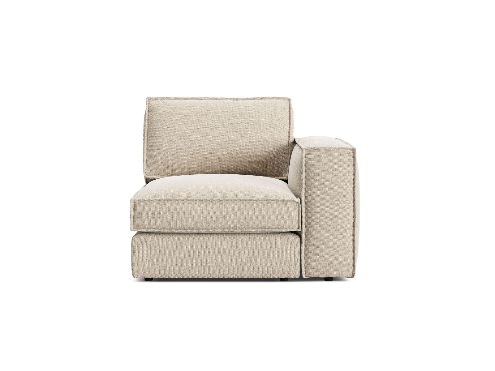 Beige 1-Sitzer Modul Pola von Micadoni, elegantes Design für individuelle Wohnlösungen, perfekt für moderne Räume.