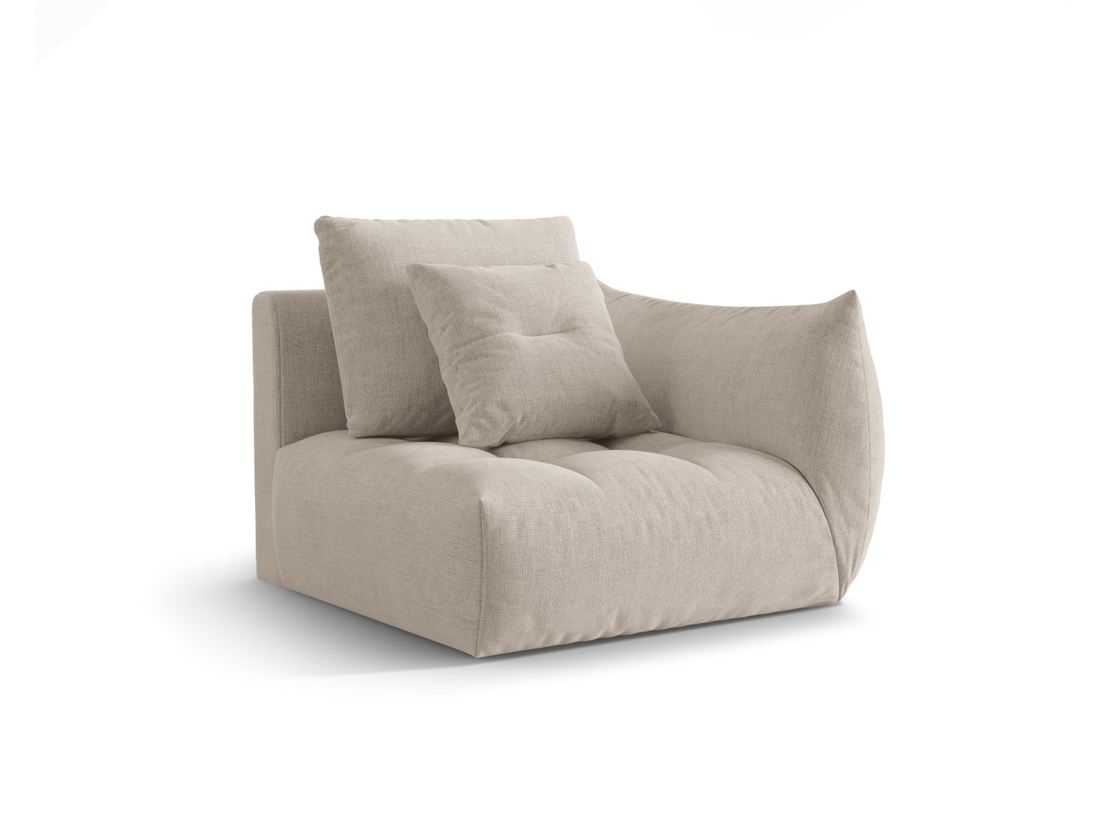 Bloom Modul rechts 1 Sitzer in Dark Beige präsentiert im Onlineshop von KAQTU Design AG. Modulares Sofa ist von Micadoni