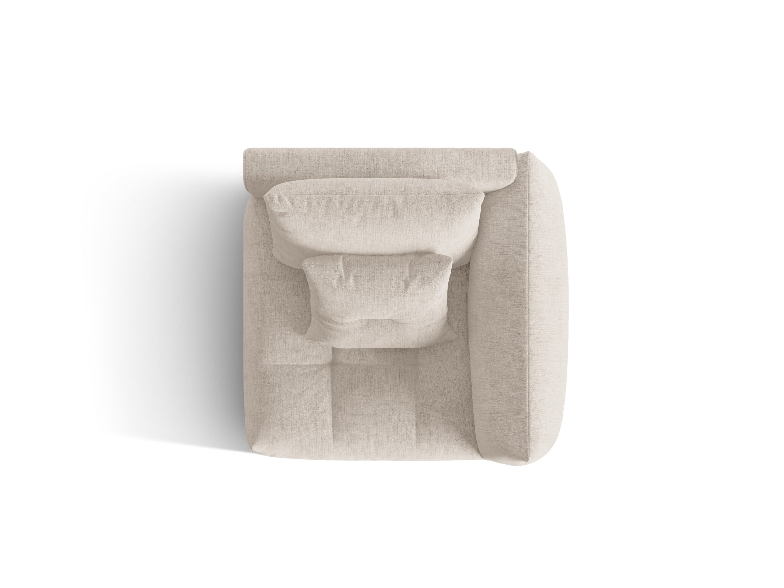 Bloom Modul rechts 1 Sitzer in Dark Beige präsentiert im Onlineshop von KAQTU Design AG. Modulares Sofa ist von Micadoni