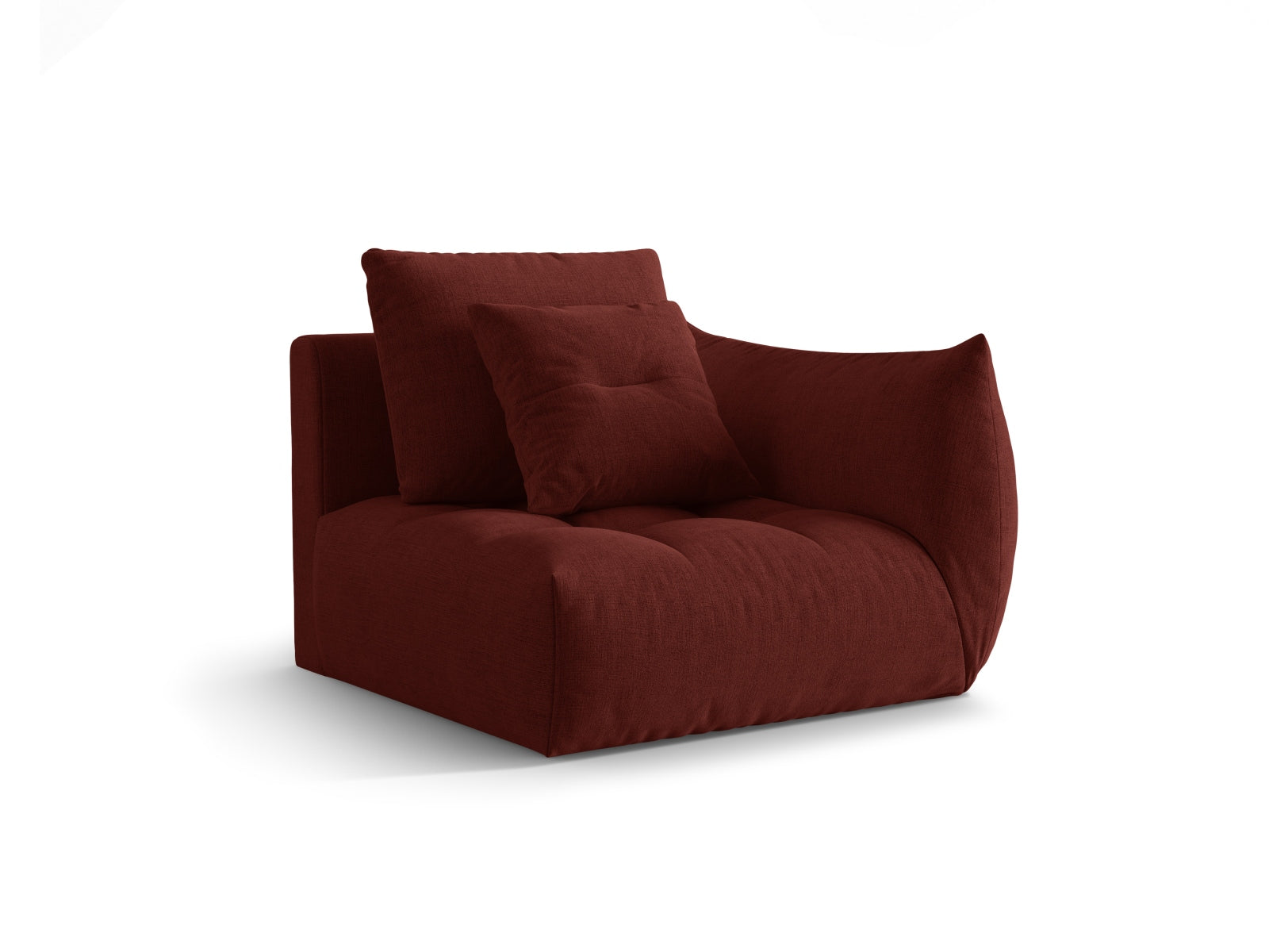 Bloom Modul rechts 1 Sitzer in Red präsentiert im Onlineshop von KAQTU Design AG. Modulares Sofa ist von Micadoni