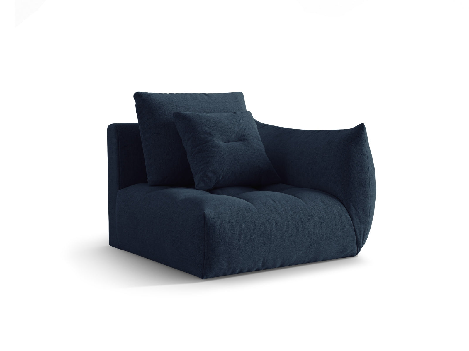 Bloom Modul rechts 1 Sitzer in Dark Blue präsentiert im Onlineshop von KAQTU Design AG. Modulares Sofa ist von Micadoni