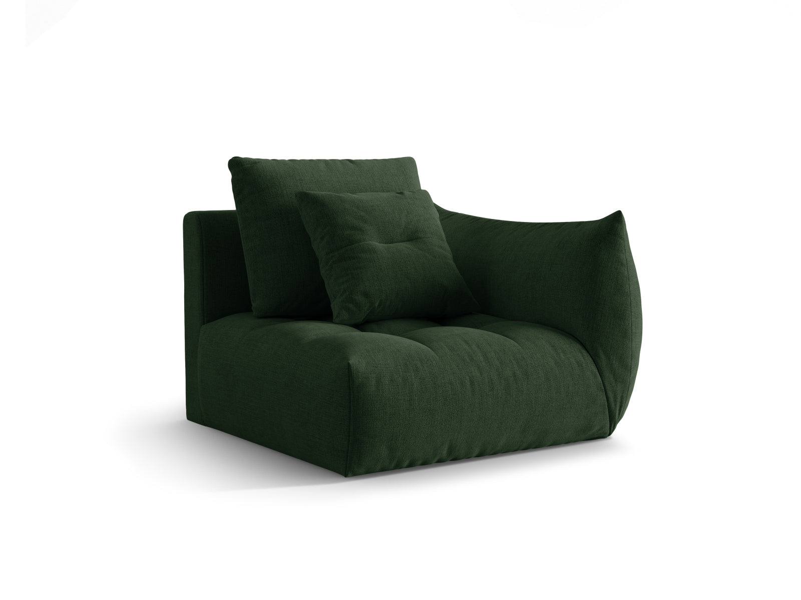 Bloom Modul rechts 1 Sitzer in Moss Green präsentiert im Onlineshop von KAQTU Design AG. Modulares Sofa ist von Micadoni