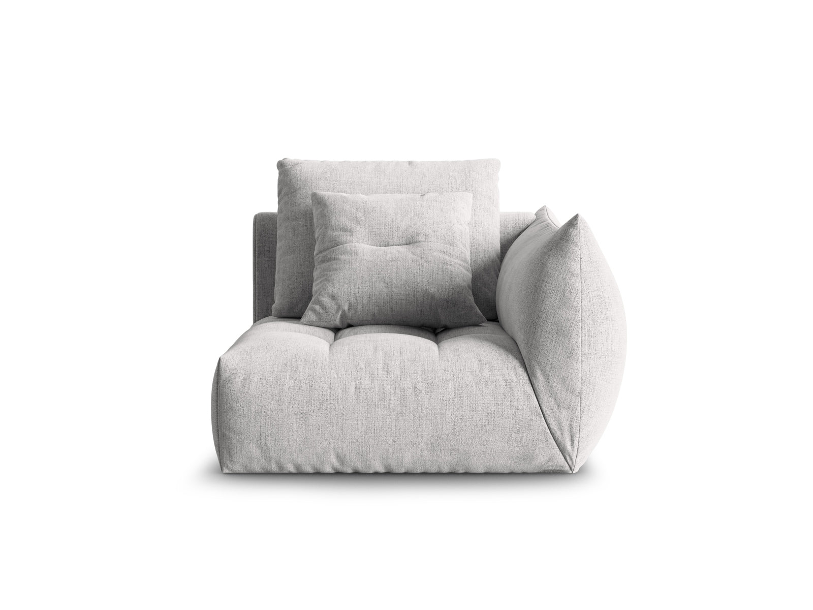 Bloom Modul rechts 1 Sitzer in Silver präsentiert im Onlineshop von KAQTU Design AG. Modulares Sofa ist von Micadoni