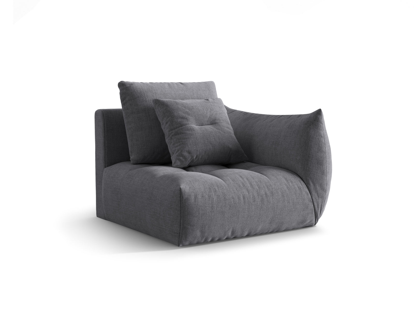 Bloom Modul rechts 1 Sitzer in Grey präsentiert im Onlineshop von KAQTU Design AG. Modulares Sofa ist von Micadoni