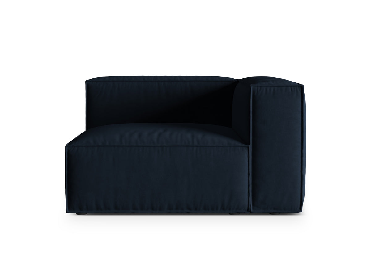 Nuria Velour Modular Sofa rechts 1 Sitzer in Dark Blue-Paris präsentiert im Onlineshop von KAQTU Design AG. Modulares Sofa ist von Micadoni