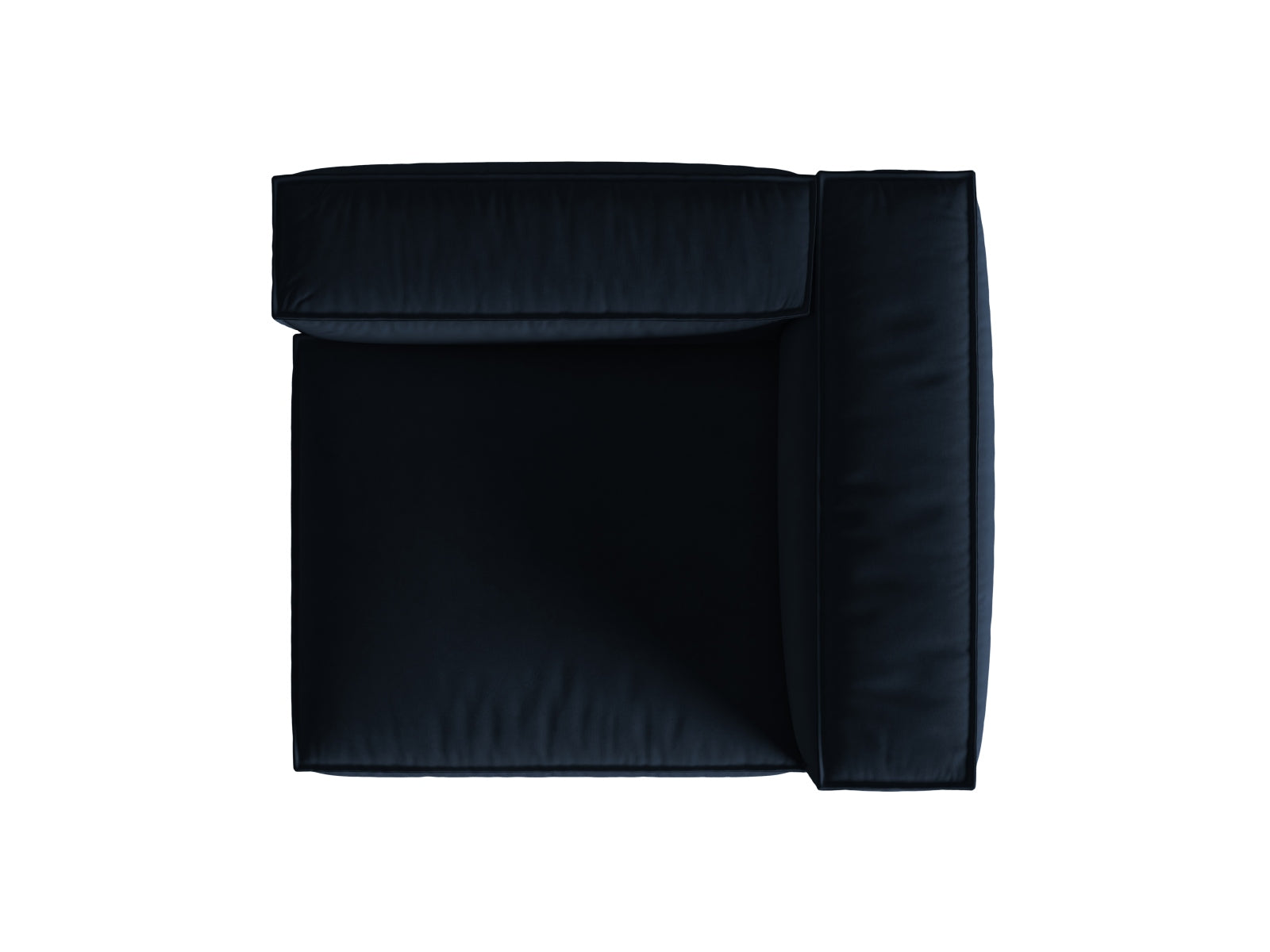 Nuria Velour Modular Sofa rechts 1 Sitzer in Dark Blue präsentiert im Onlineshop von KAQTU Design AG. Modulares Sofa ist von Micadoni