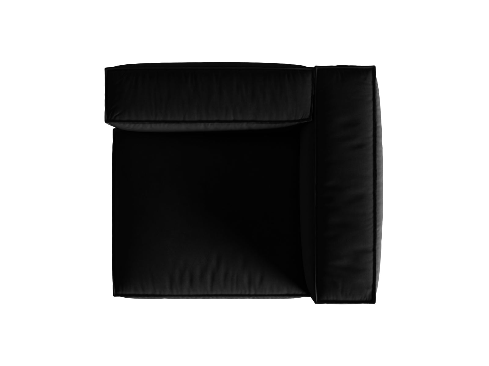 Nuria Velour Modular Sofa rechts 1 Sitzer in Black präsentiert im Onlineshop von KAQTU Design AG. Modulares Sofa ist von Micadoni