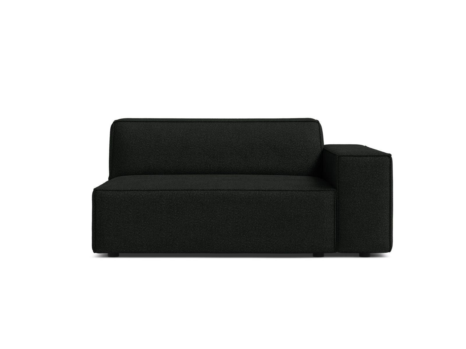 Stylisches 1-Sitzer Modul Rechts Jodie in zeitlosem Schwarz, ideal für kreative Raumgestaltungen und moderne Einrichtungsideen.