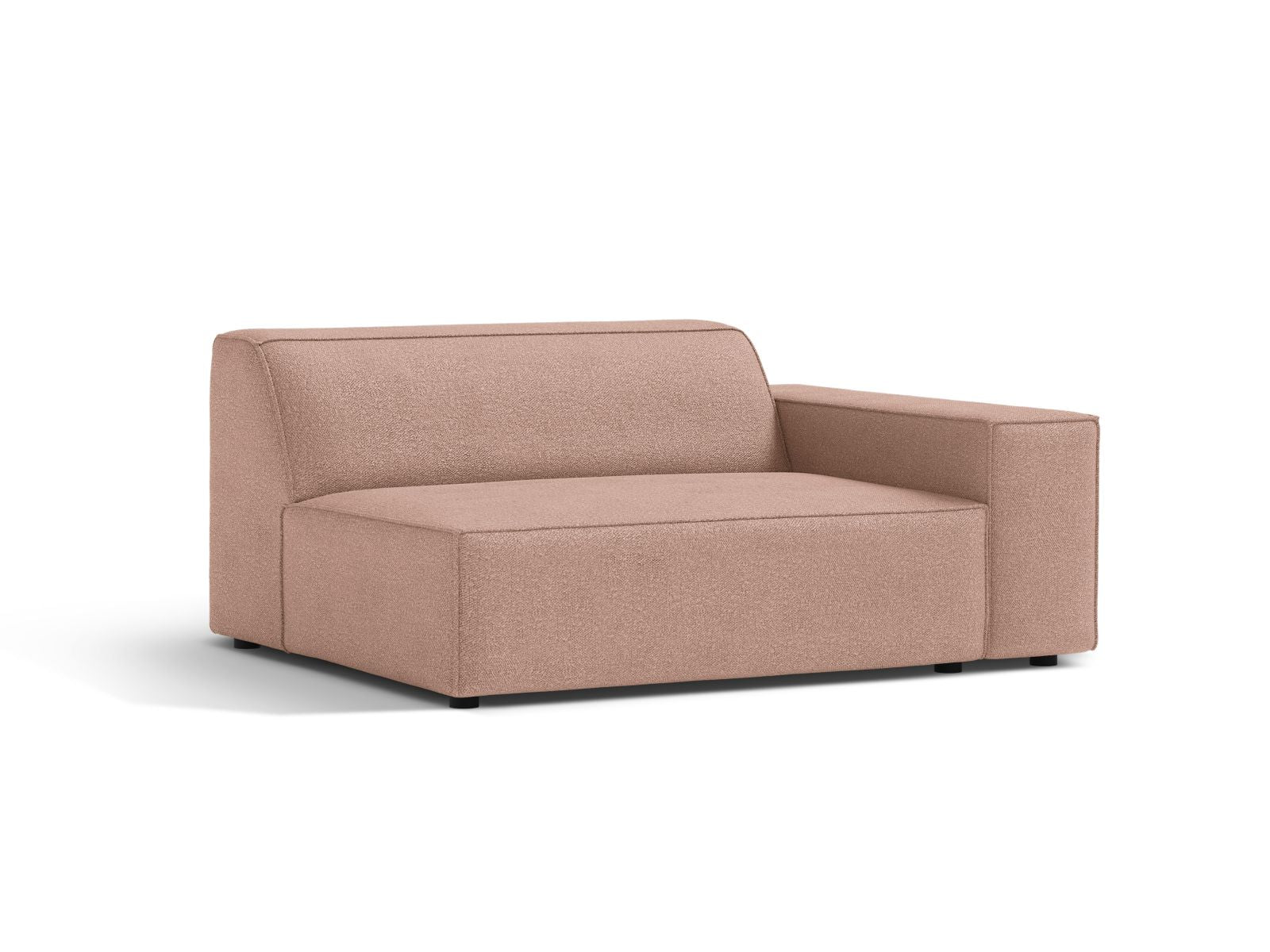 Elegantes 1-Sitzer Modul Rechts Jodie in sanftem Powder Pink, ideal für individuelle Wohnkonzepte und stilvolle Sofalösungen.