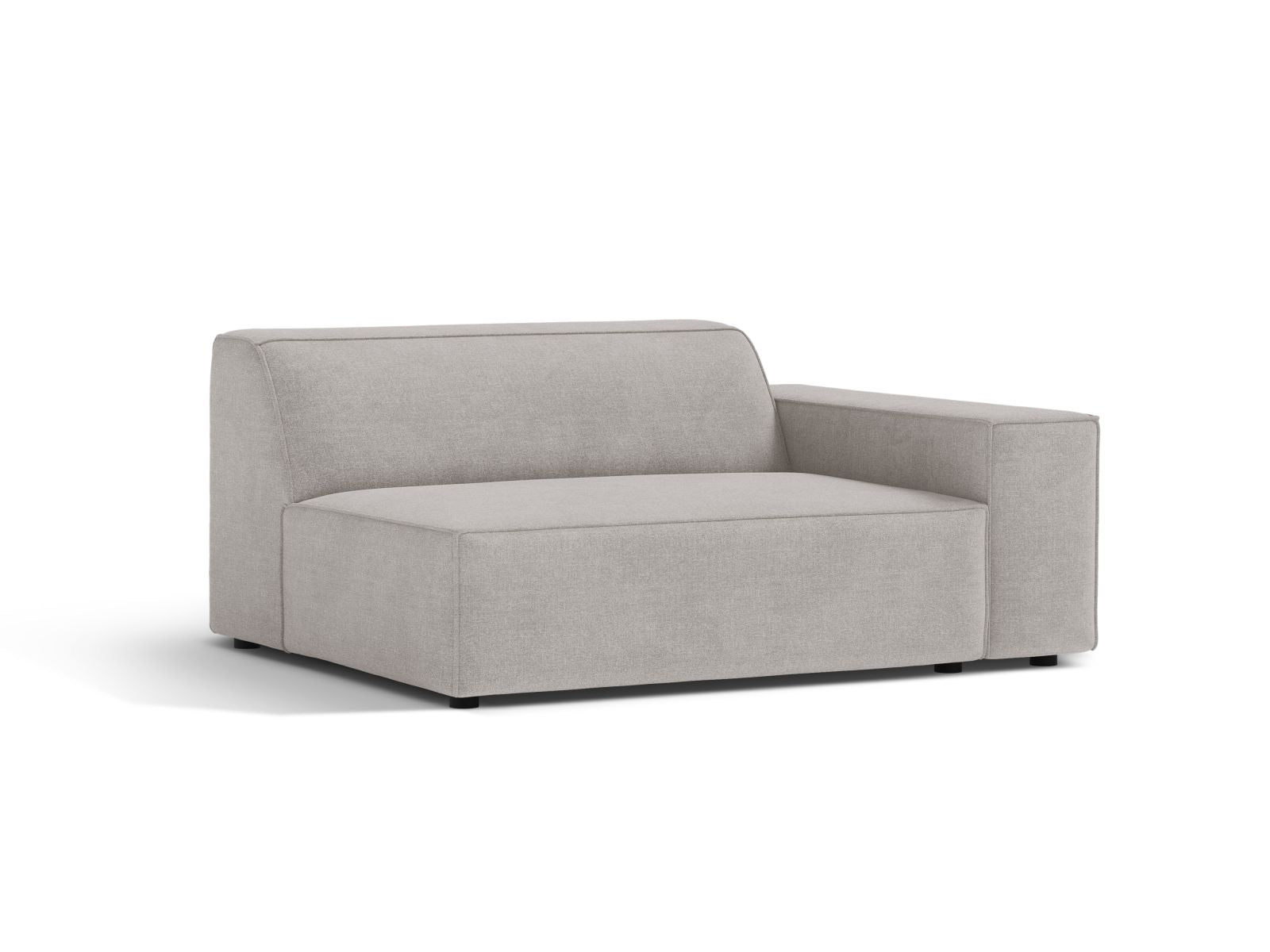 Elegantes 1-Sitzer Modul Rechts Jodie in hellem Grau, ideal für individuelle Wohnkonzepte und stilvolle Einrichtung. Perfekt für jedes Zuhause.