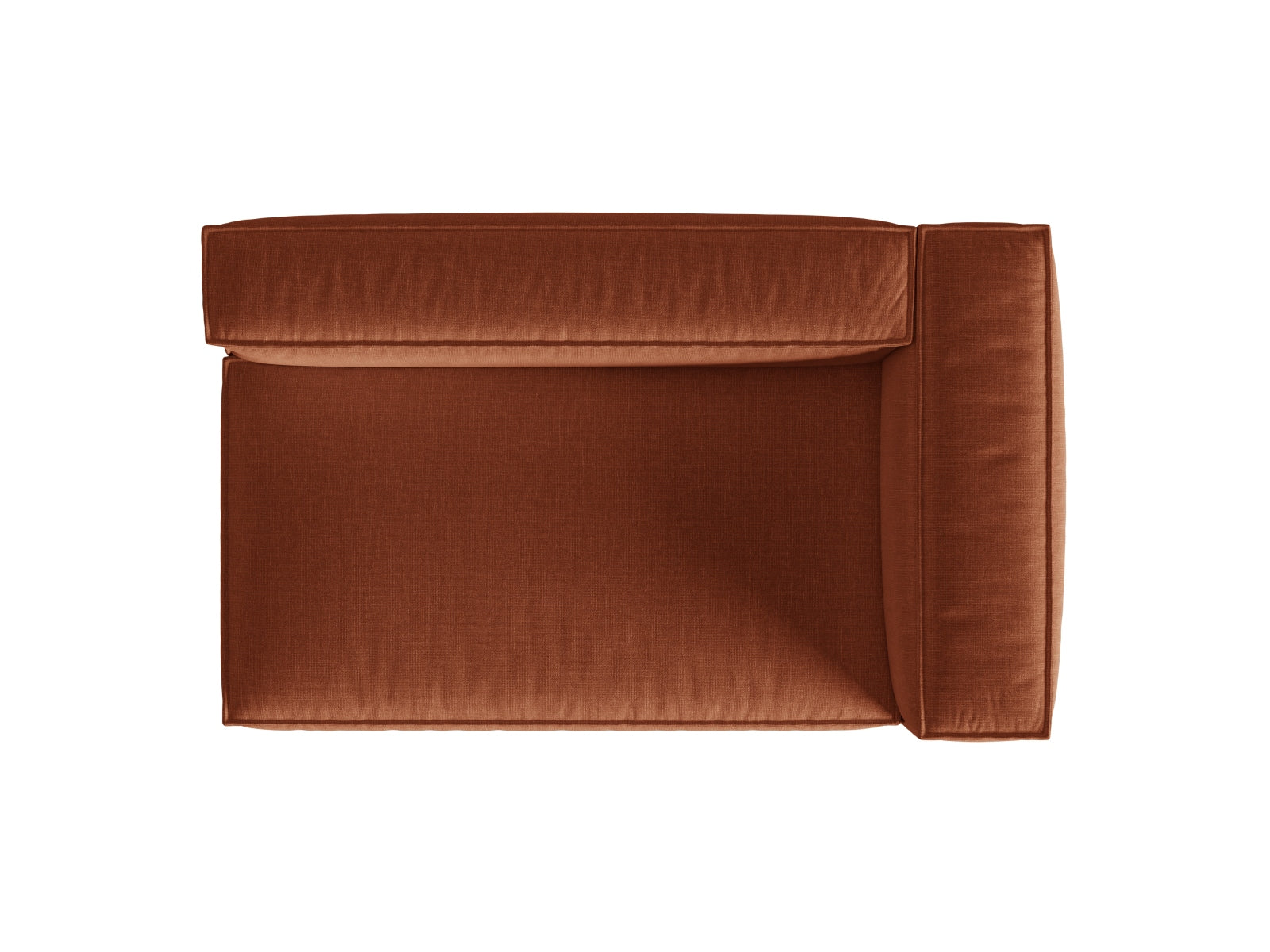 Nuria Modular Sofa rechts 3 Sitzer in Brick präsentiert im Onlineshop von KAQTU Design AG. Modulares Sofa ist von Micadoni