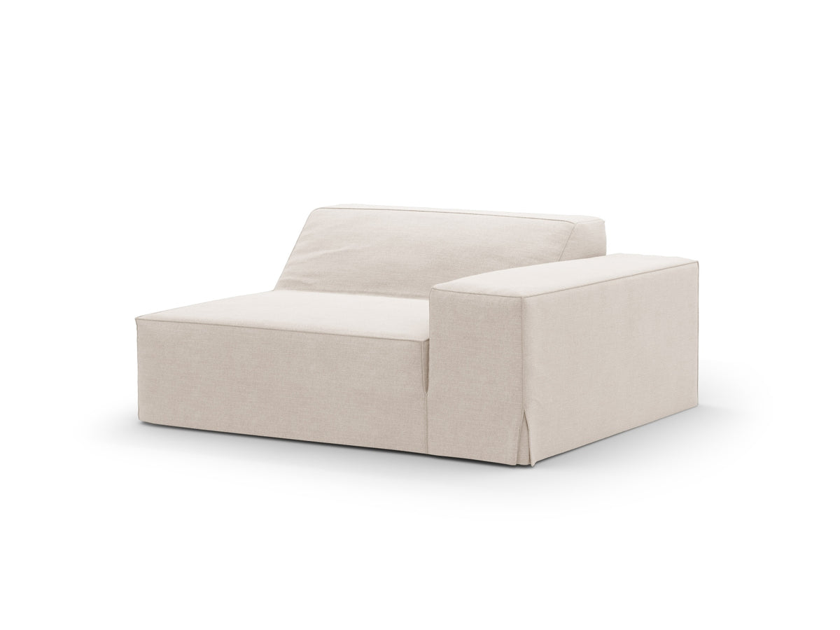 Jodie Modul rechts 1 Sitzer mit abnehmbaren Bezug in Beige-LINS präsentiert im Onlineshop von KAQTU Design AG. Modulares Sofa ist von Micadoni