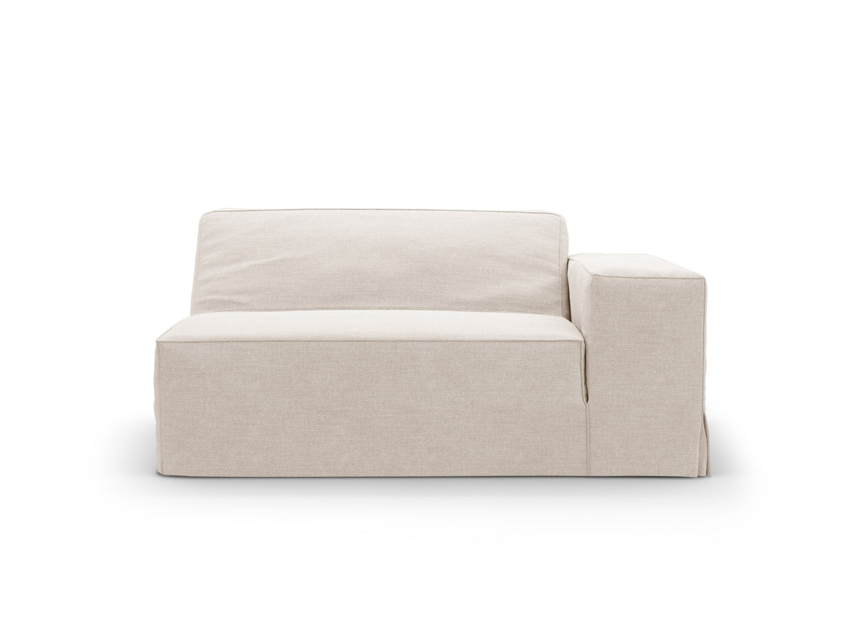 Jodie Modul rechts 1 Sitzer mit abnehmbaren Bezug in Beige-LINS präsentiert im Onlineshop von KAQTU Design AG. Modulares Sofa ist von Micadoni