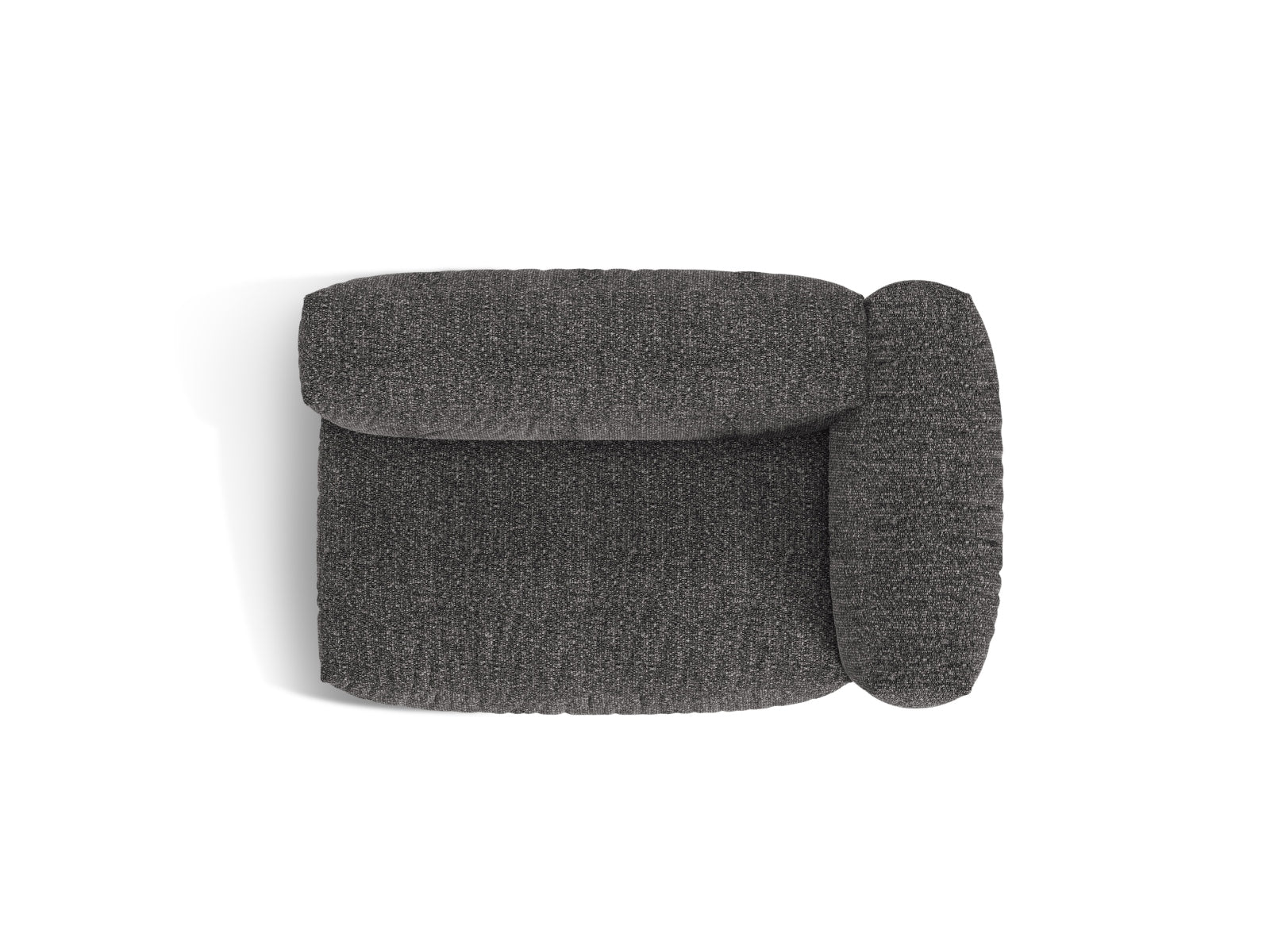 Modernes Doppelsitz-Sofa rechts Martina in zeitlosem Anthrazit, perfekt für gemütliche Wohnzimmer und individuelle Einrichtungskonzepte.