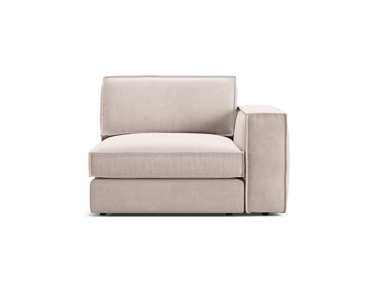 1-Sitzer Modul rechts Pola in Beige-Salvador präsentiert im Onlineshop von KAQTU Design AG. Modulares Sofa ist von Micadoni