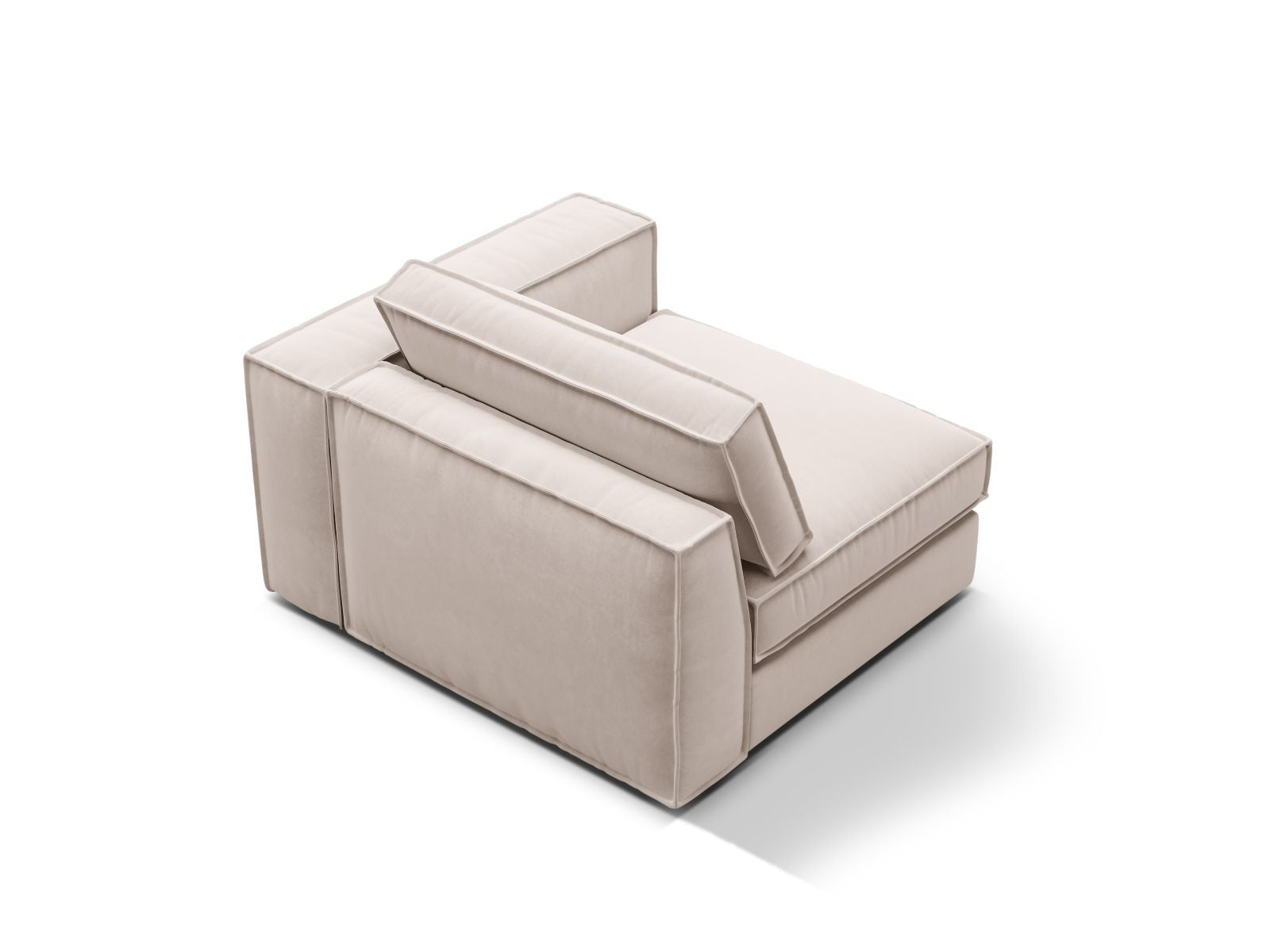 Stylisches 1-Sitzer Modul rechts Pola von Micadoni, perfekt für moderne Wohnkonzepte und komfortable Entspannungsecken.