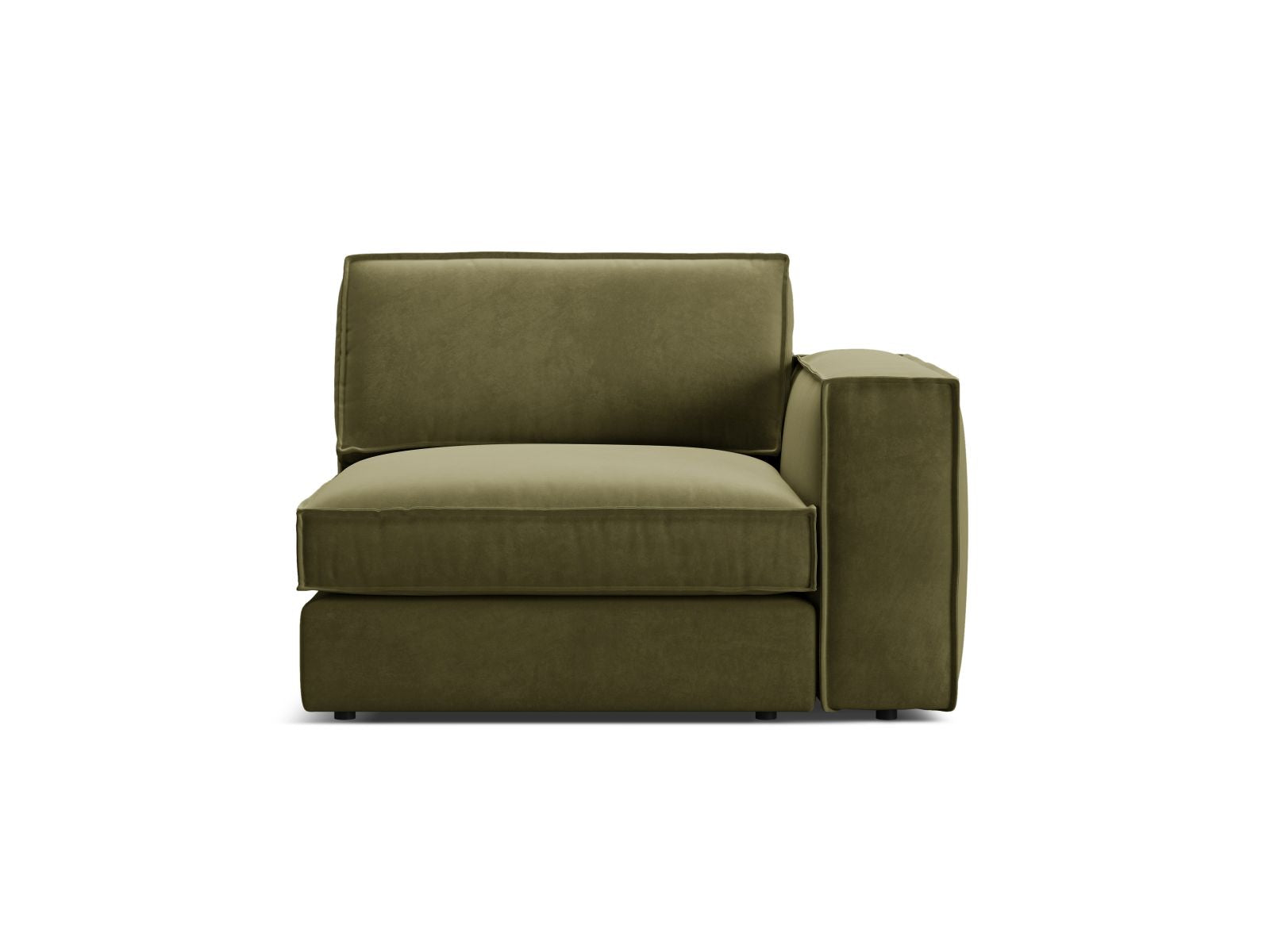 1-Sitzer Modul rechts Pola in Green-Salvador präsentiert im Onlineshop von KAQTU Design AG. Modulares Sofa ist von Micadoni