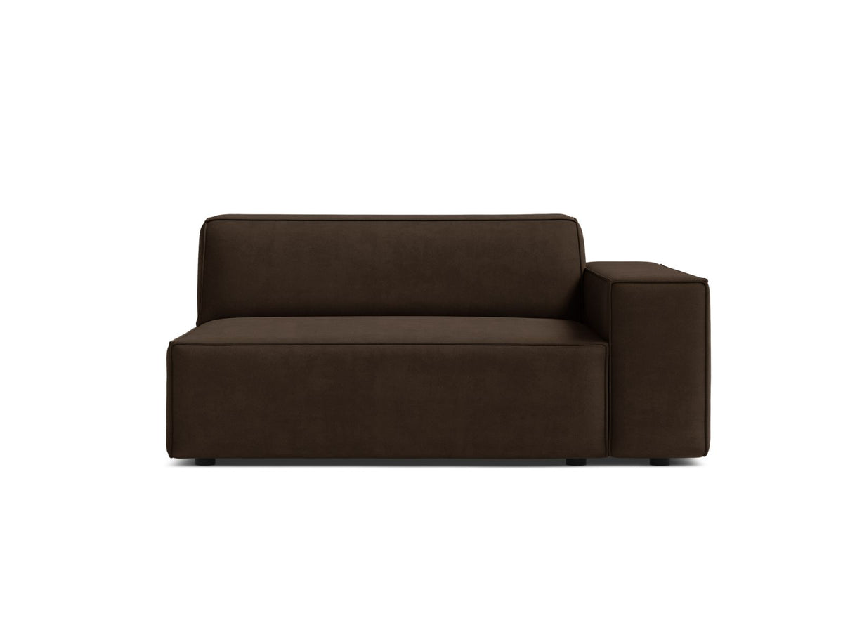 1-Sitzer Modul Rechts Jodie in Dark Grey-Bluvel präsentiert im Onlineshop von KAQTU Design AG. Modulares Sofa ist von Micadoni