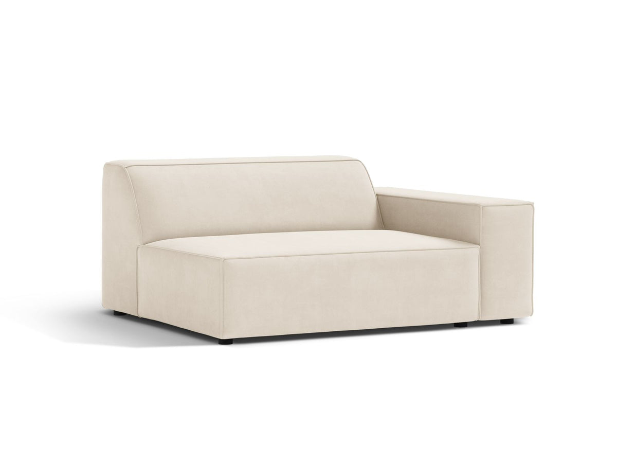 1-Sitzer Modul Rechts Jodie in Light Beige-Bluvel präsentiert im Onlineshop von KAQTU Design AG. Modulares Sofa ist von Micadoni