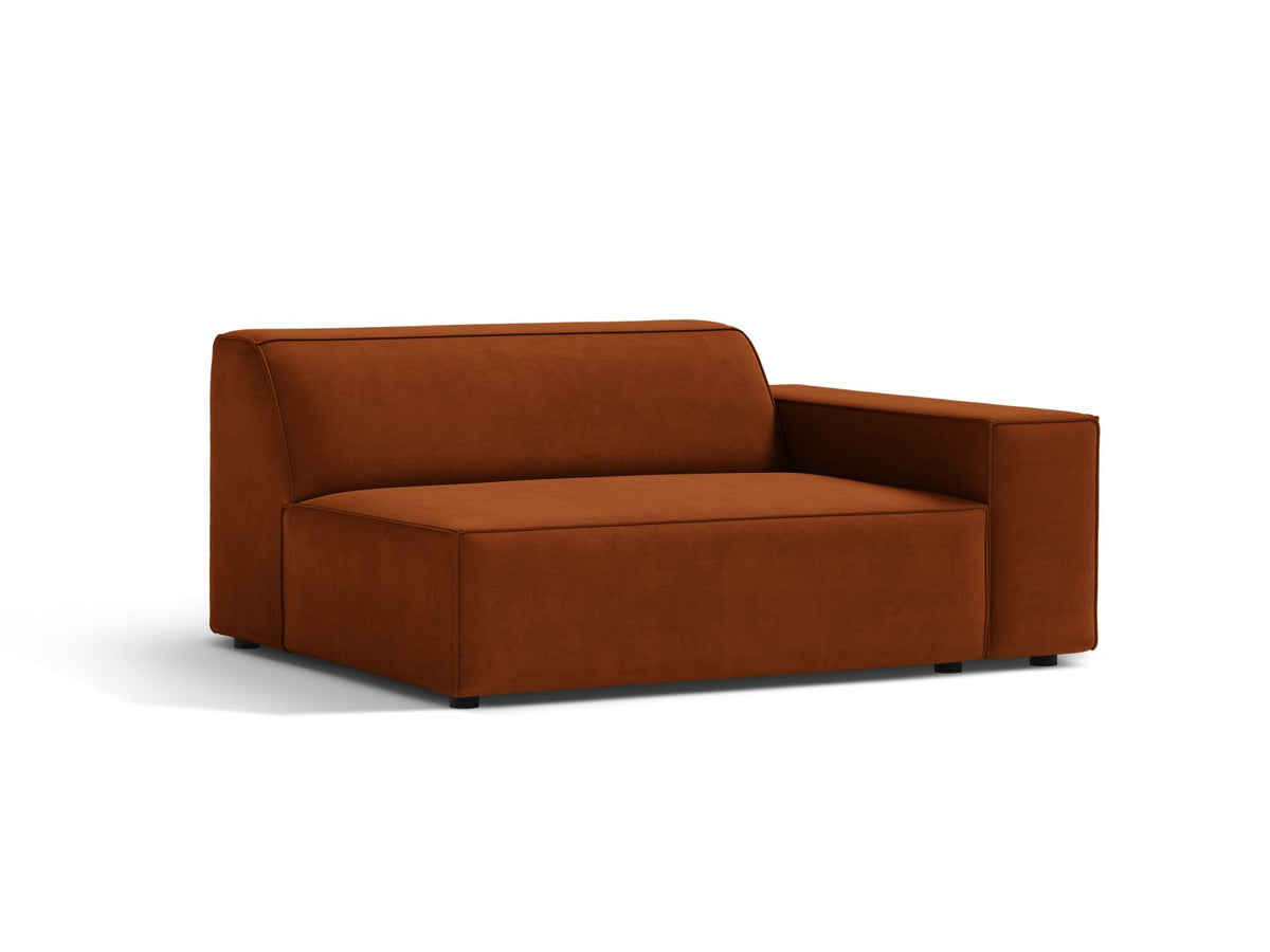 1-Sitzer Modul Rechts Jodie in Terracotta-Bluvel präsentiert im Onlineshop von KAQTU Design AG. Modulares Sofa ist von Micadoni