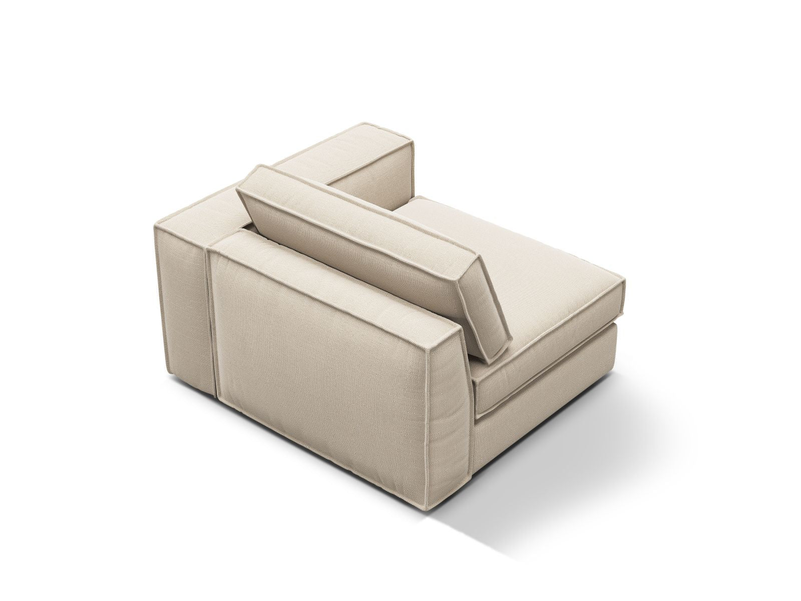 Beige 1-Sitzer Modul Pola von Micadoni, elegant und funktional, perfekt zur individuellen Gestaltung Ihres Wohnraums.