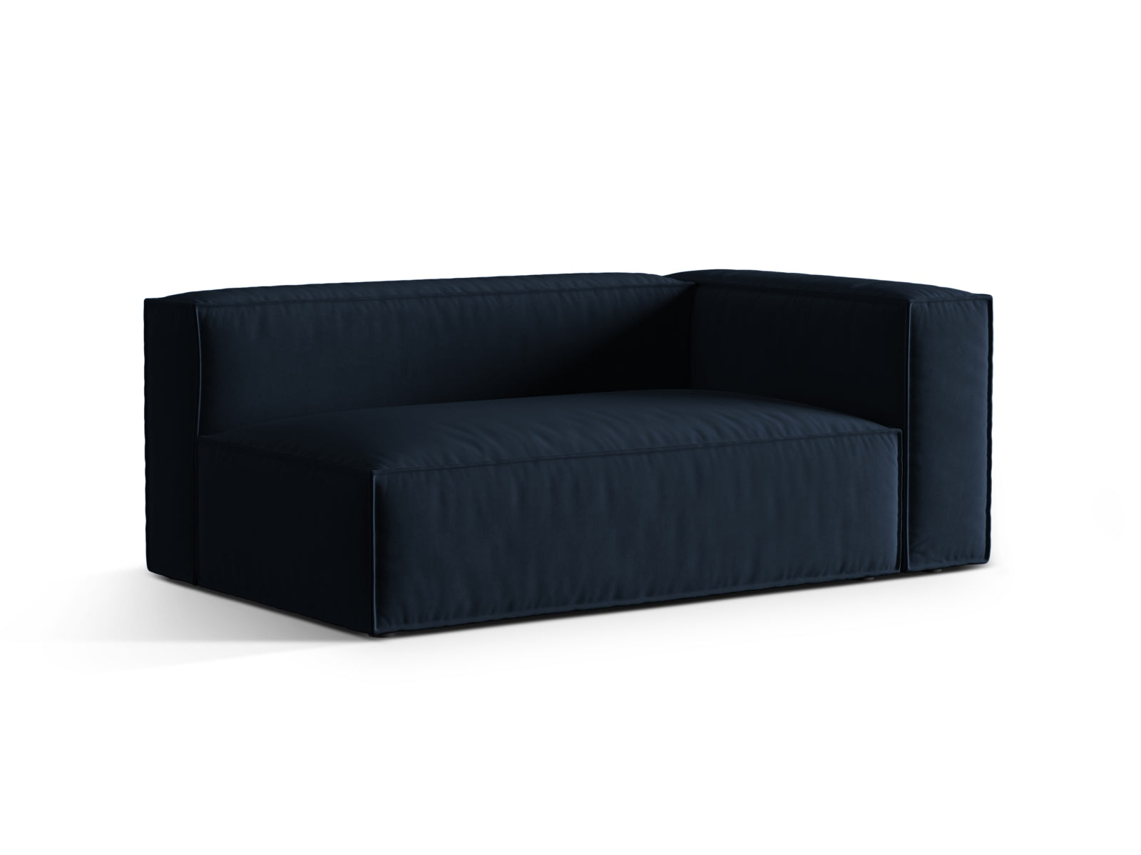 Nuria Velour Modular Sofa rechts 3 Sitzer in Dark Blue präsentiert im Onlineshop von KAQTU Design AG. Modulares Sofa ist von Micadoni