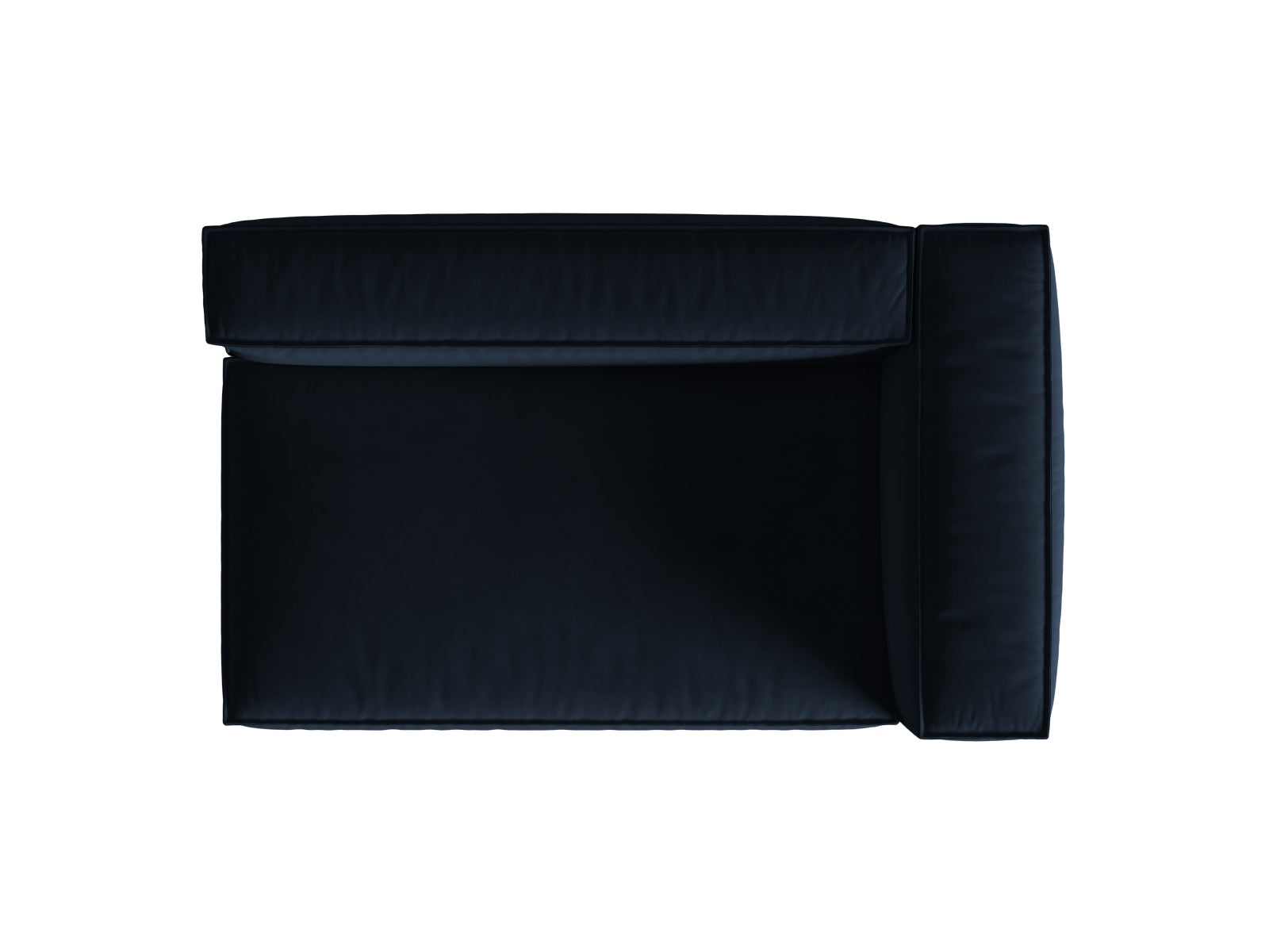 Nuria Velour Modular Sofa rechts 3 Sitzer in Dark Blue präsentiert im Onlineshop von KAQTU Design AG. Modulares Sofa ist von Micadoni